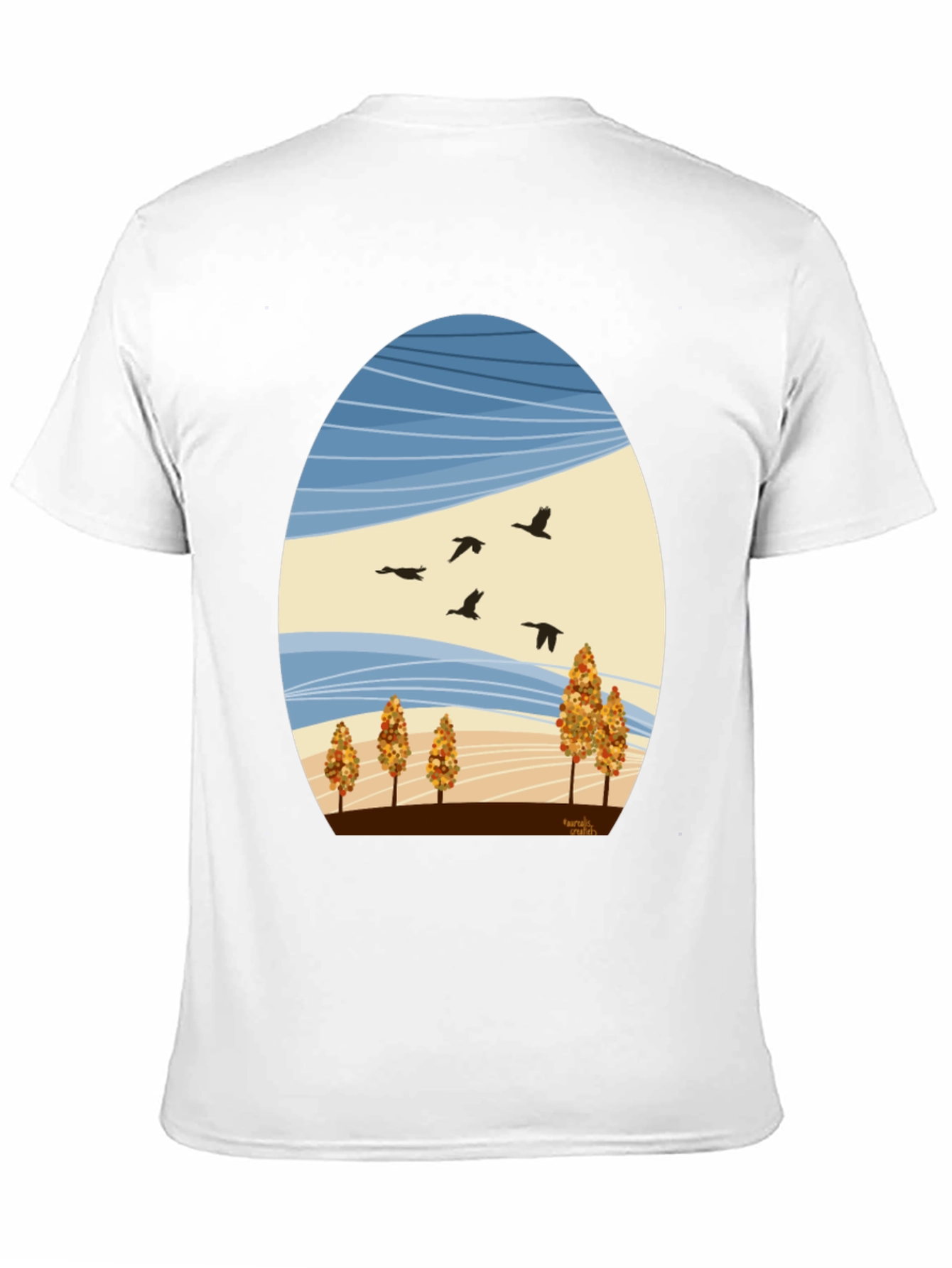 Autumn Landscape Graphic Tee - Nature Inspired Design