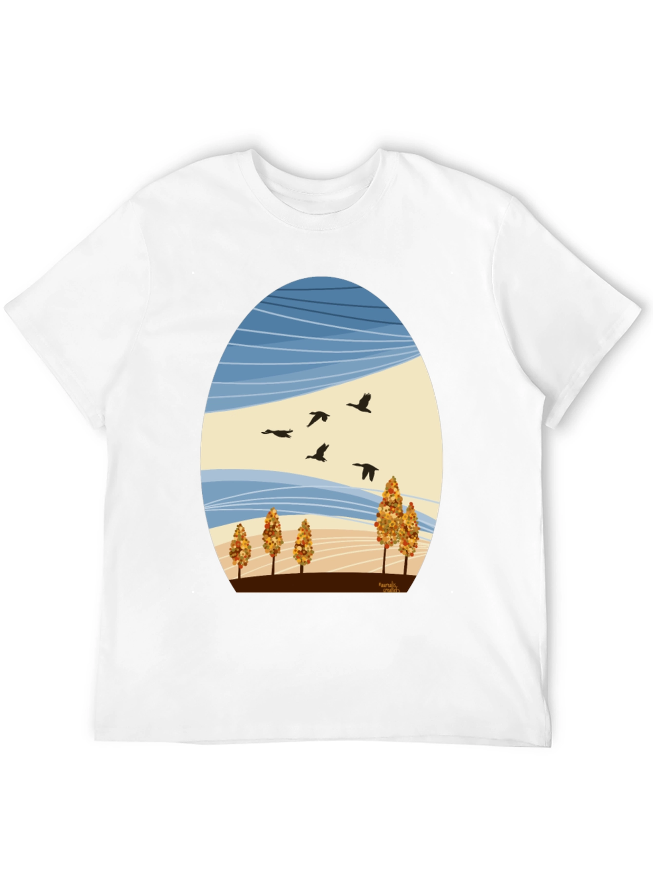 Autumn Landscape Graphic Tee - Nature Inspired Design