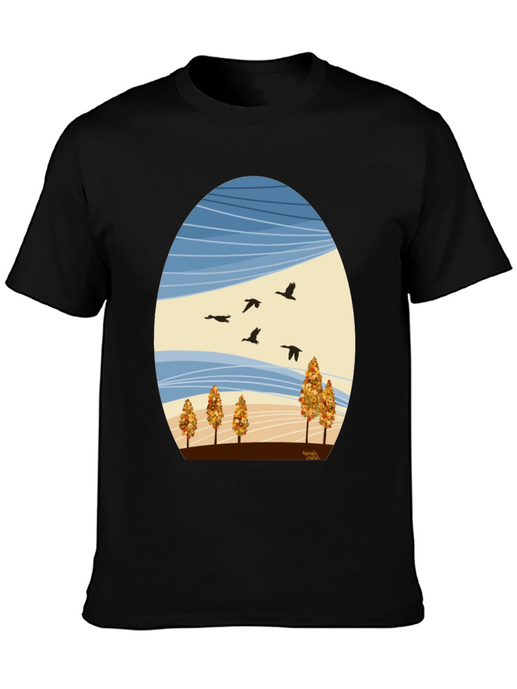 Autumn Landscape Graphic Tee - Nature Inspired Design
