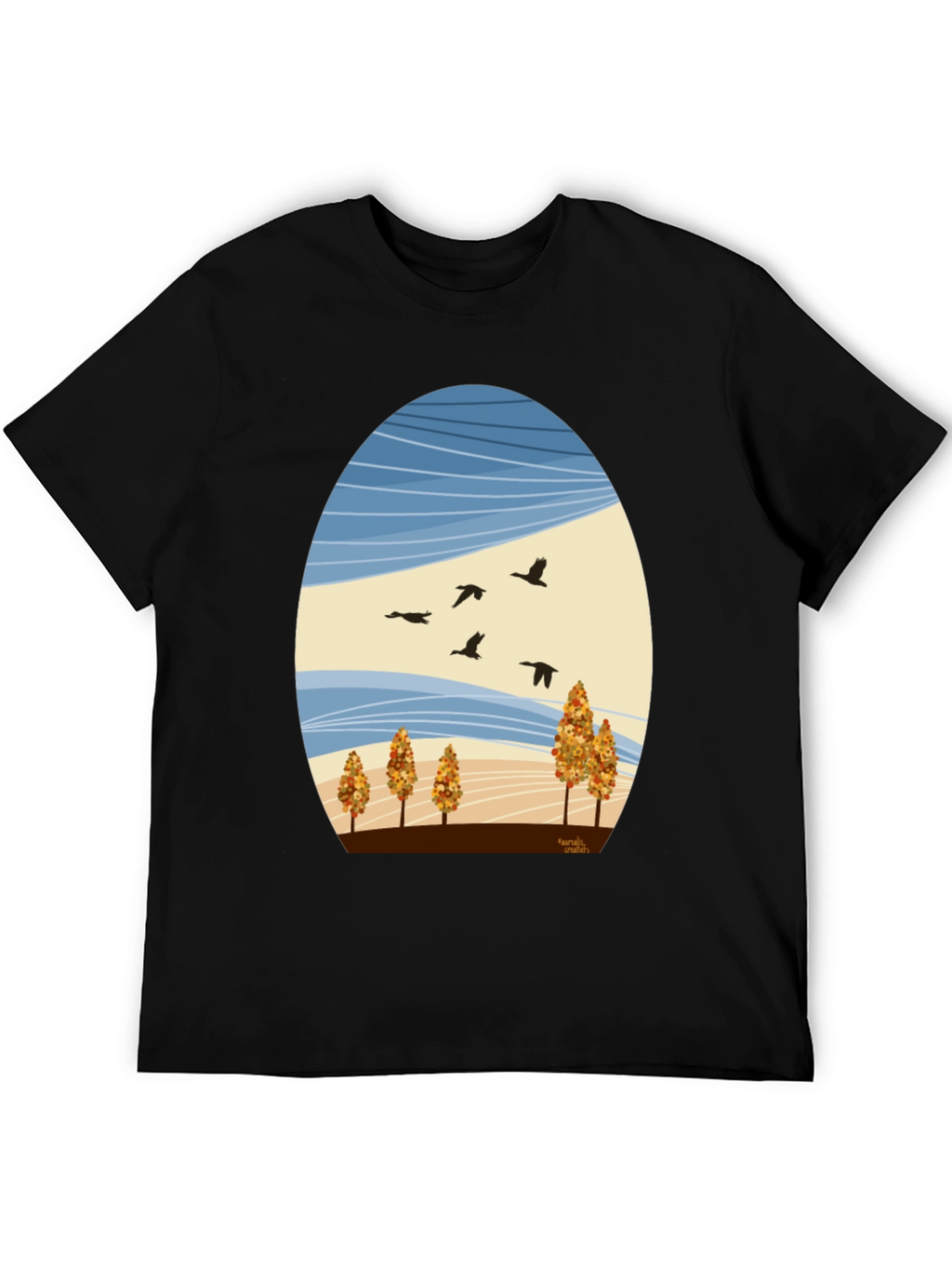 Autumn Landscape Graphic Tee - Nature Inspired Design