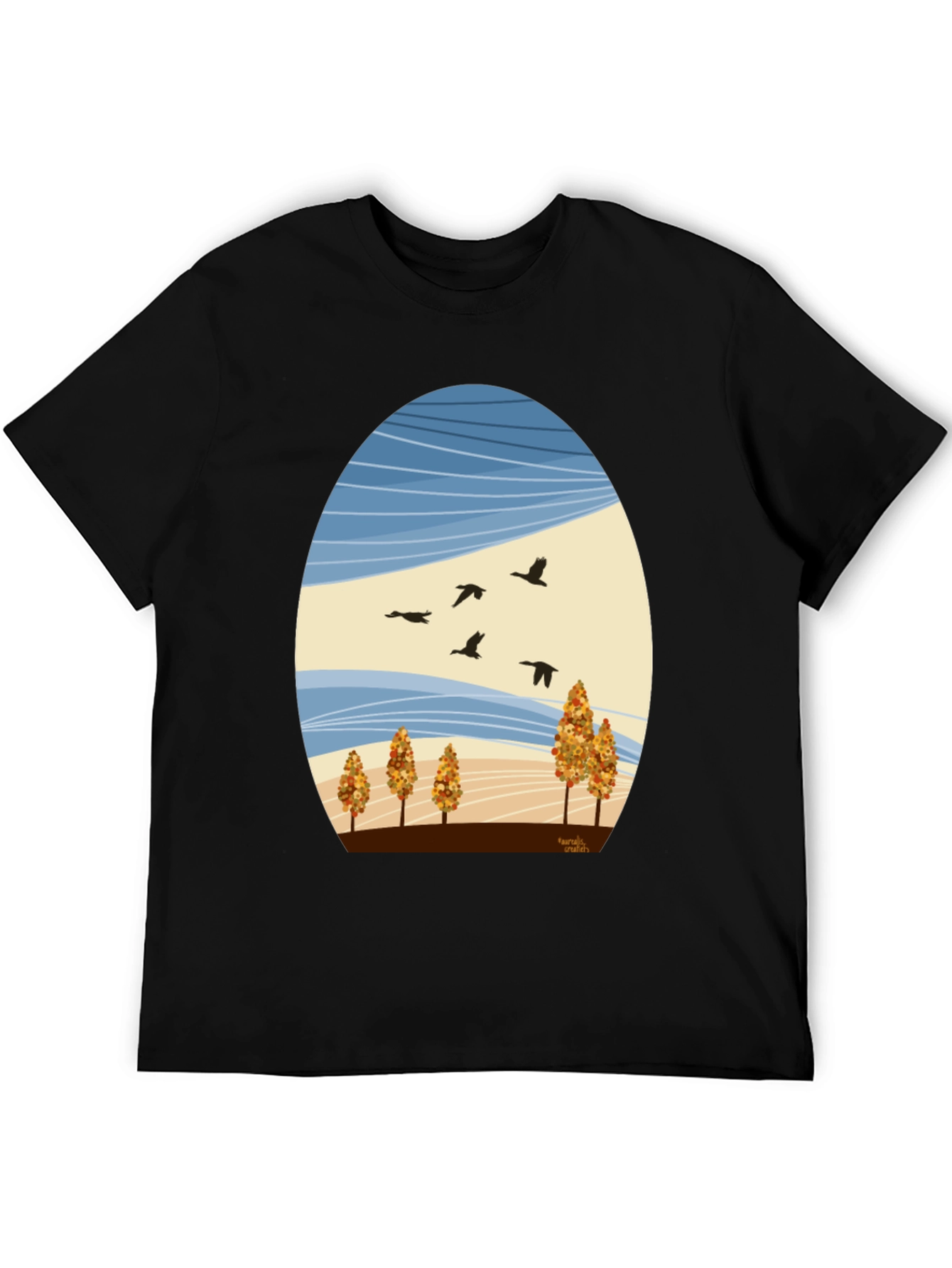 Autumn Landscape Graphic Tee - Nature Inspired Design