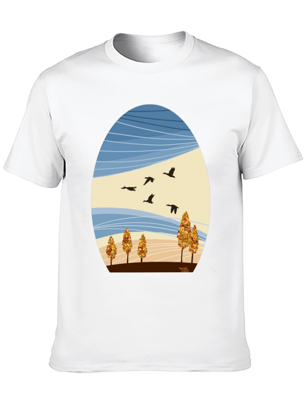 Autumn Landscape Graphic Tee - Nature Inspired Design