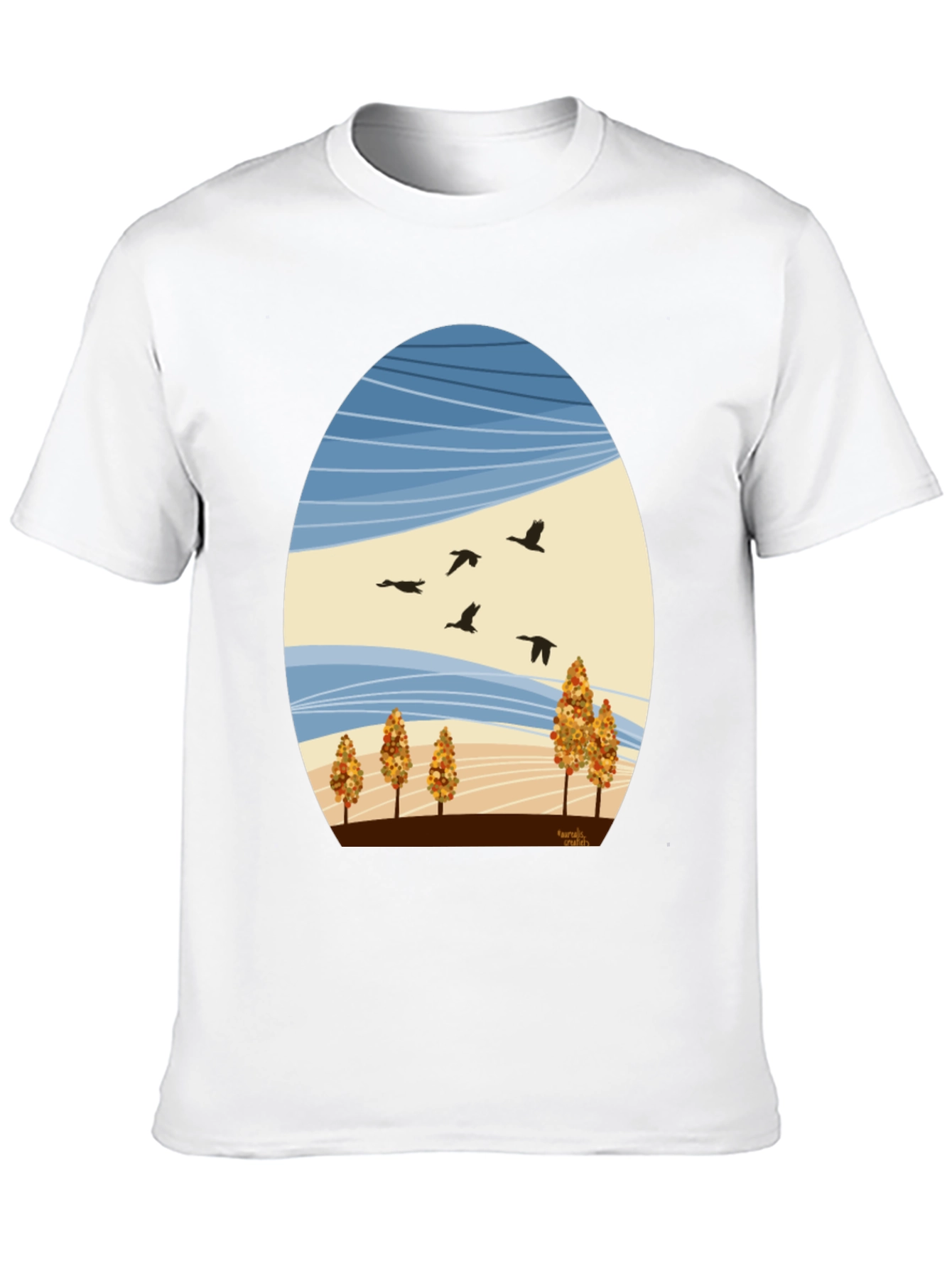 Autumn Landscape Graphic Tee - Nature Inspired Design