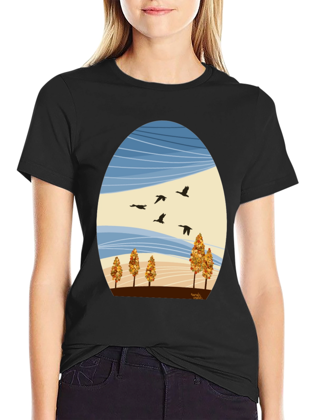 Autumn Landscape Graphic Tee - Nature Inspired Design