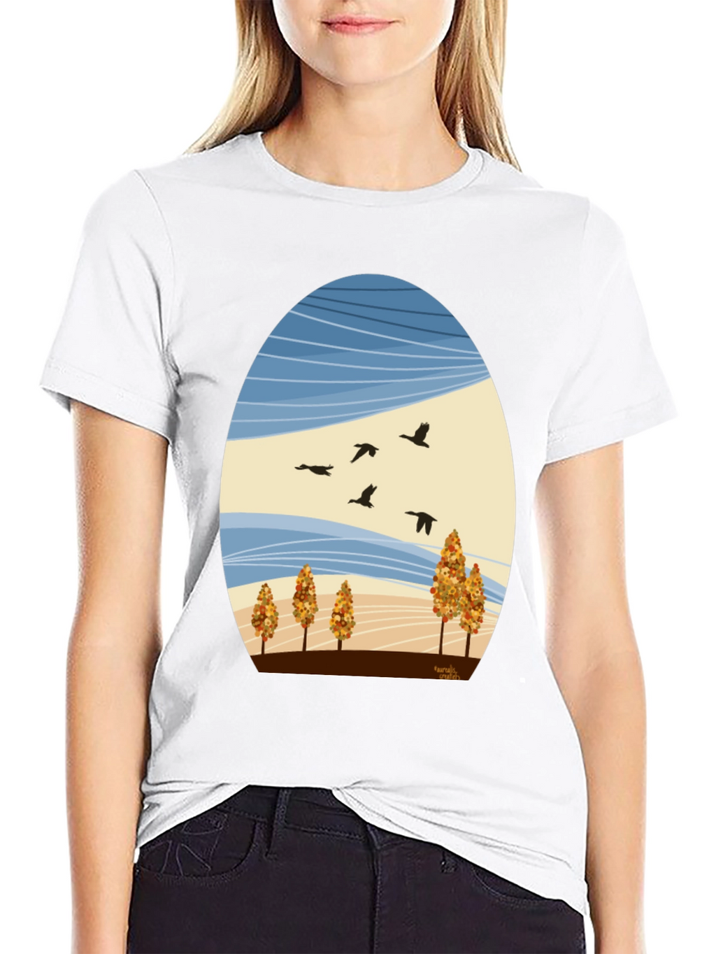 Autumn Landscape Graphic Tee - Nature Inspired Design