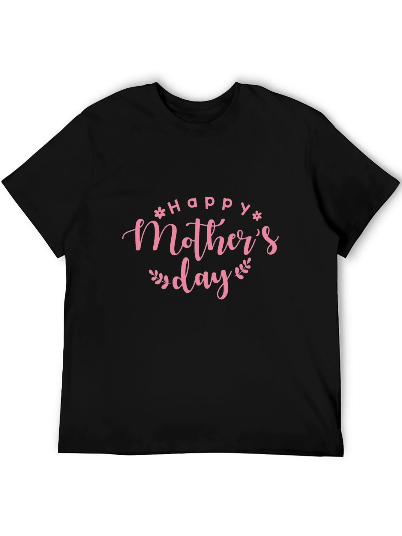Happy Mothers Day Graphic Black T-Shirt