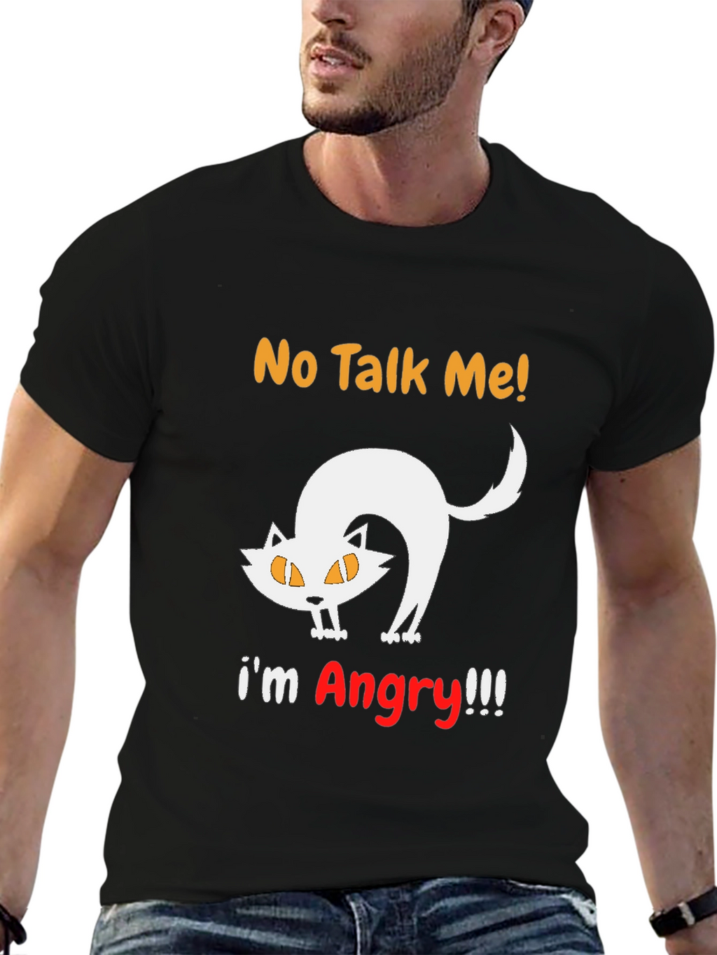 No Talk Me Im Angry Cat T-Shirt