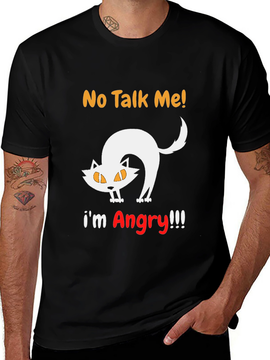 No Talk Me Im Angry Cat T-Shirt