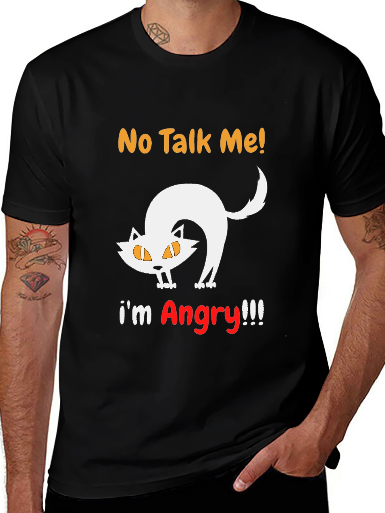 No Talk Me Im Angry Cat T-Shirt