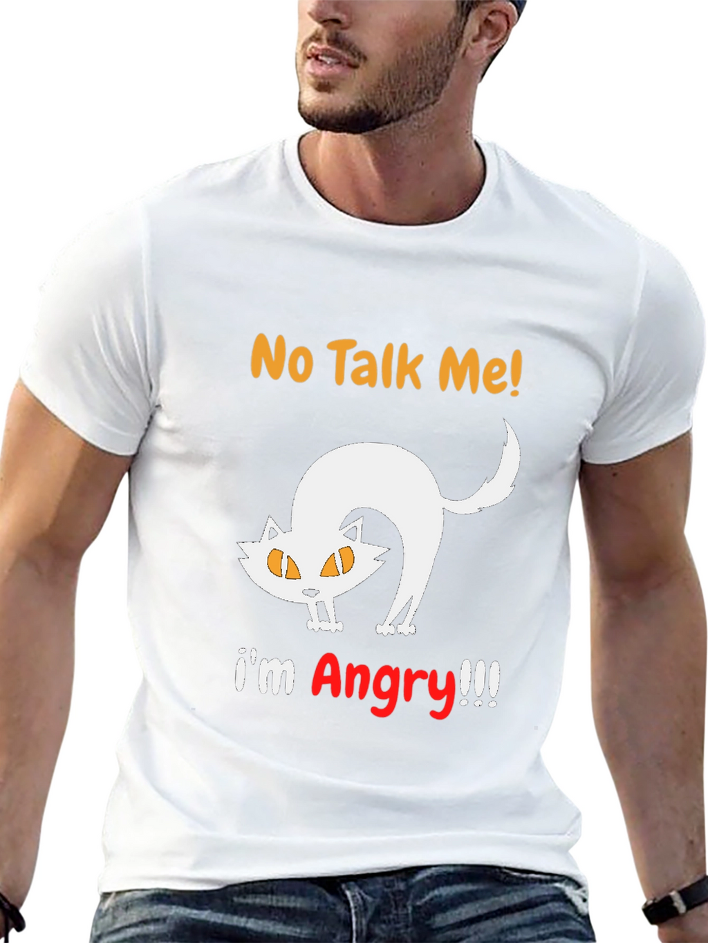 No Talk Me Im Angry Cat T-Shirt