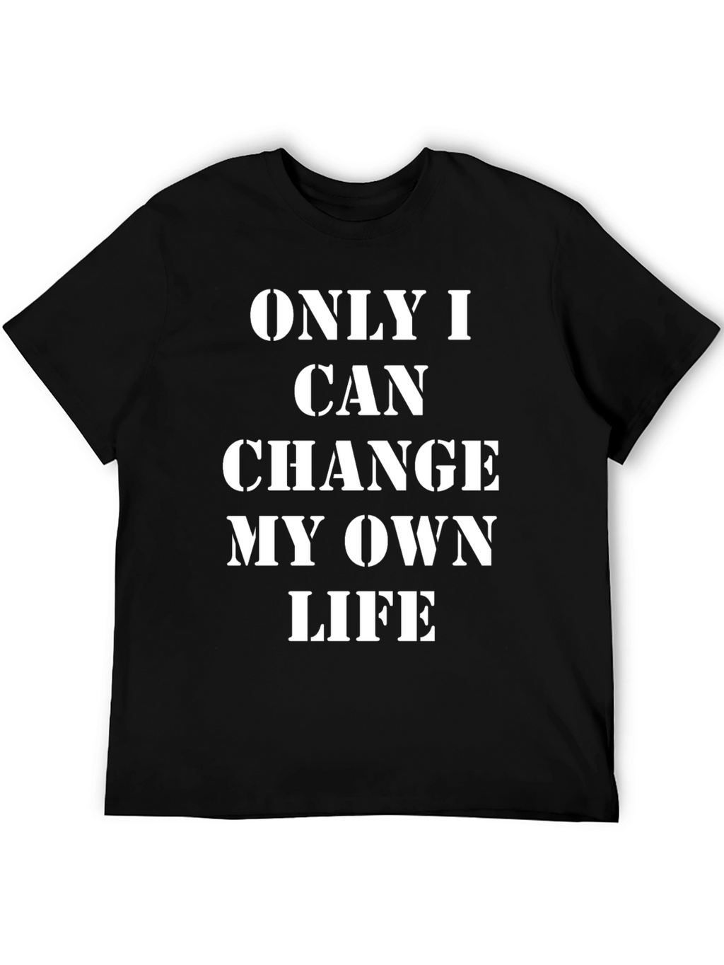 Inspirational Statement T-Shirt - Black