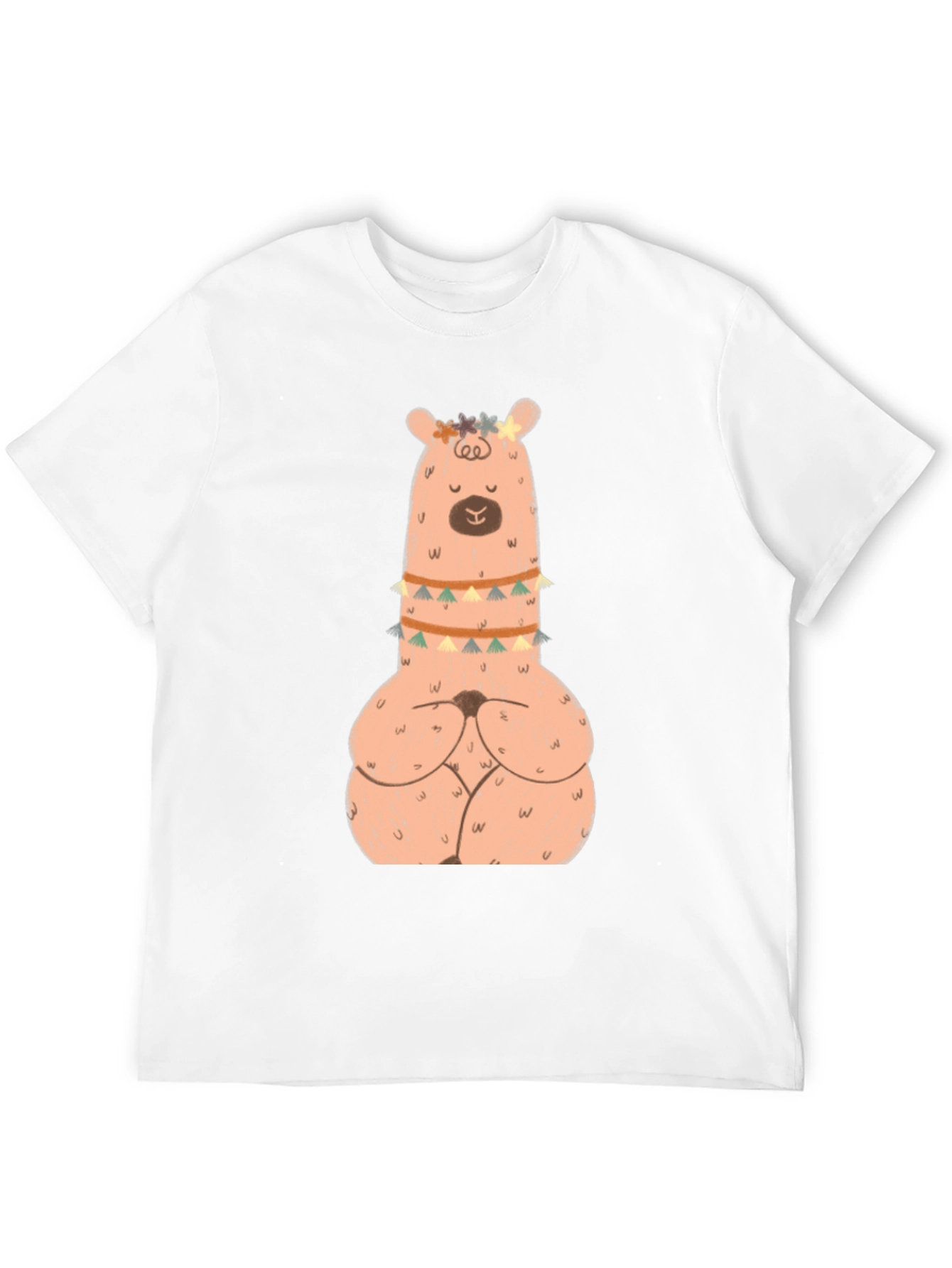 Meditating Llama Graphic T-Shirt - Black