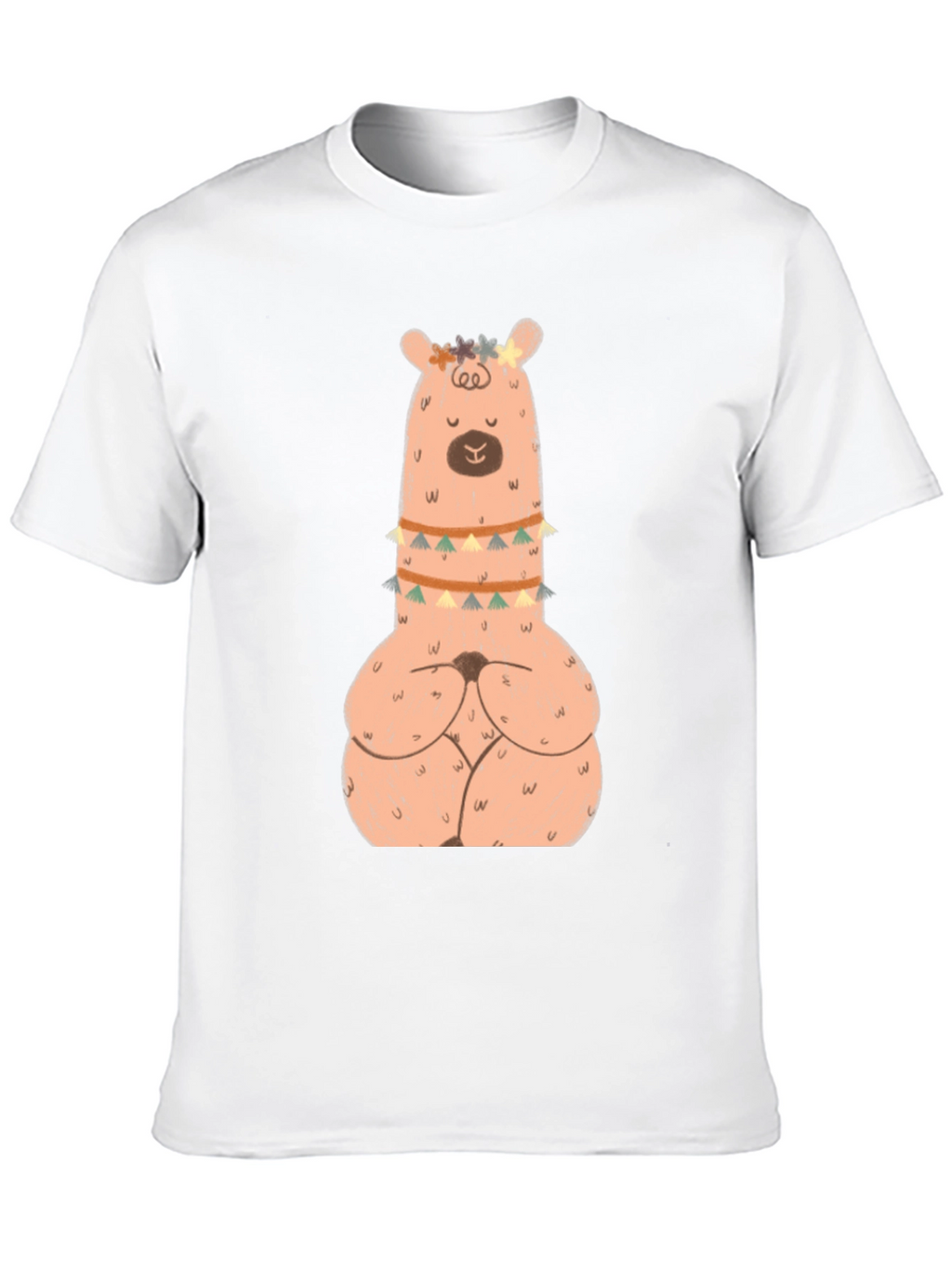Meditating Llama Graphic T-Shirt - Black