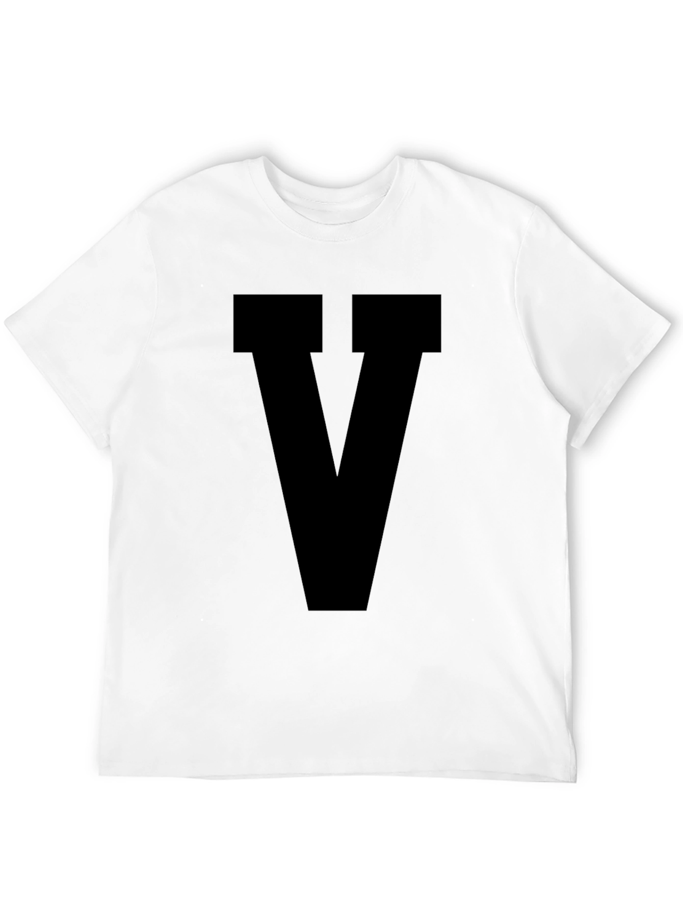 Bold V Graphic Tee - Black Cotton Comfort