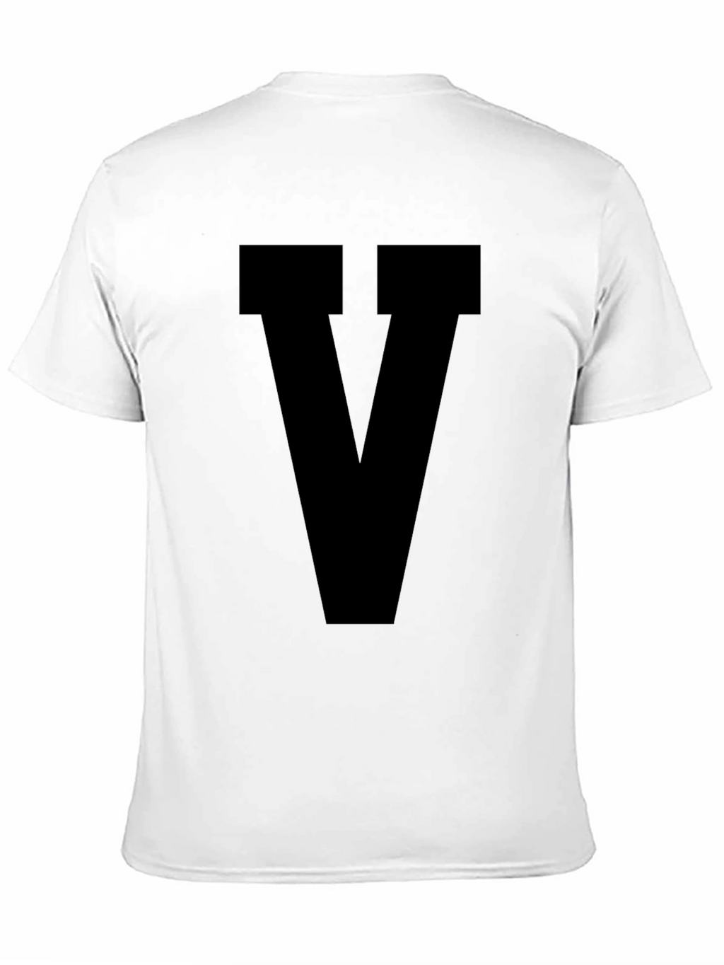 Bold V Graphic Tee - Black Cotton Comfort