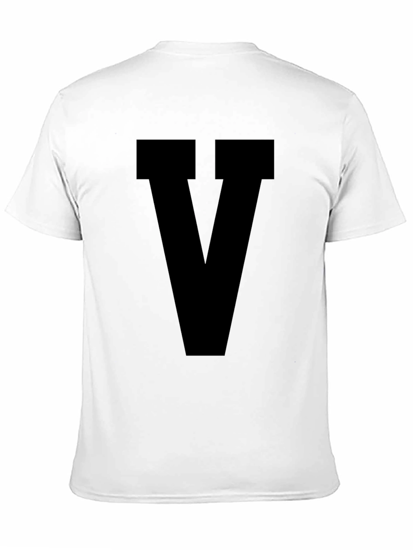 Bold V Graphic Tee - Black Cotton Comfort