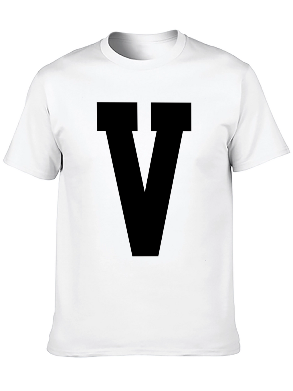 Bold V Graphic Tee - Black Cotton Comfort