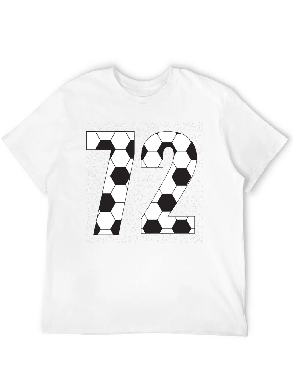 Soccer Number 72 Black Graphic Tee