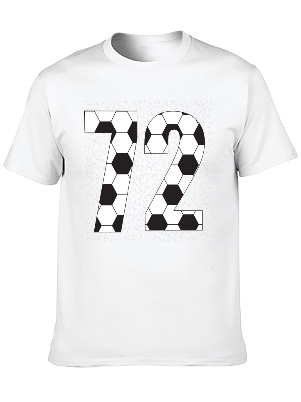 Soccer Number 72 Black Graphic Tee