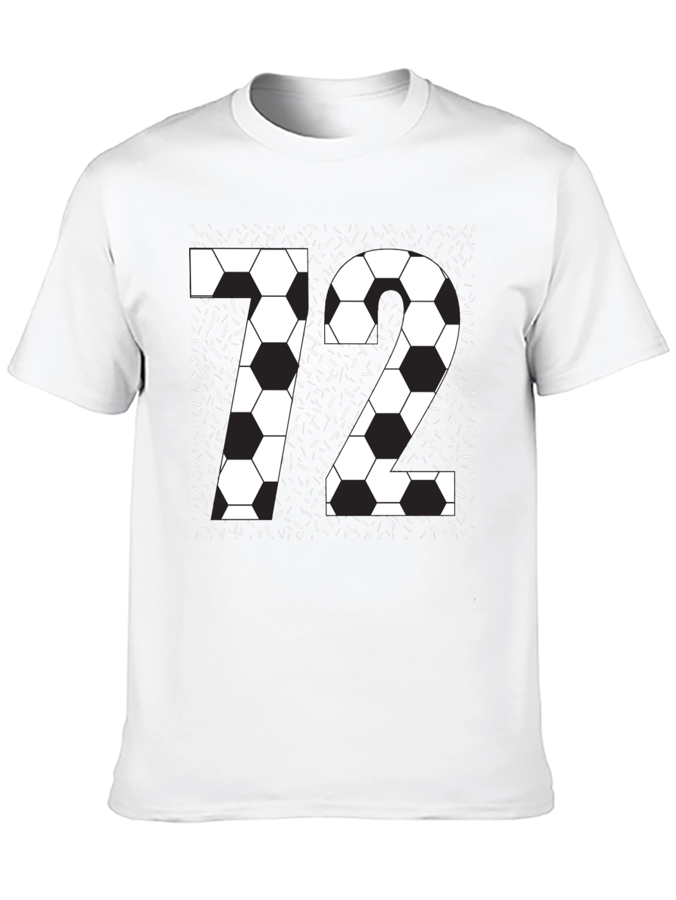 Soccer Number 72 Black Graphic Tee