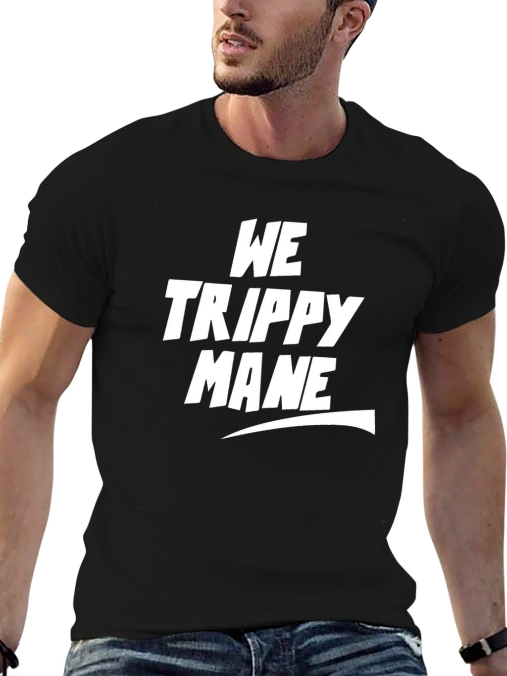 We Trippy Mane Graphic Tee - Black