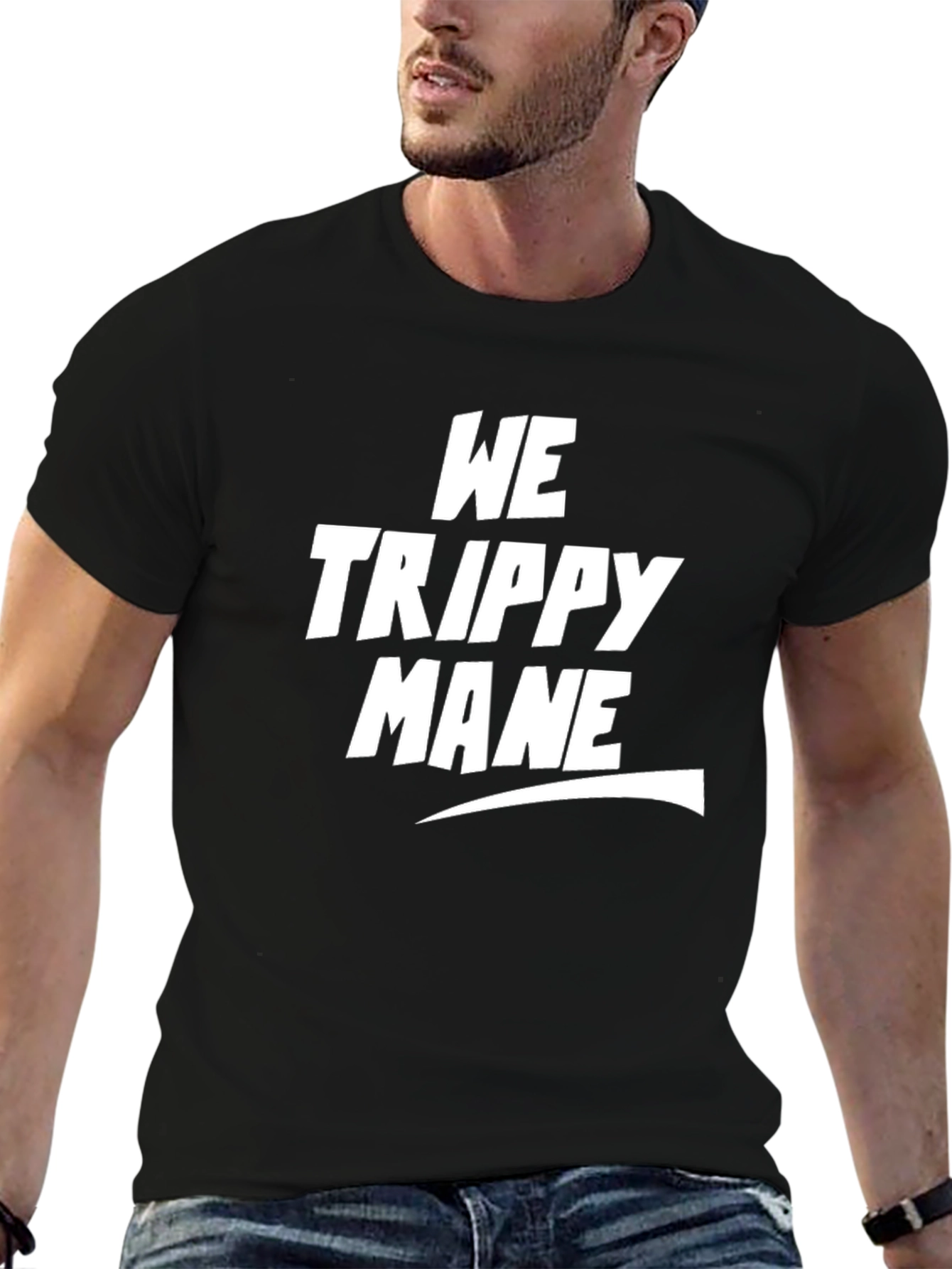 We Trippy Mane Graphic Tee - Black