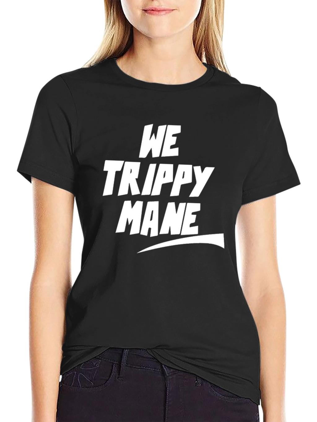We Trippy Mane Graphic Tee - Black