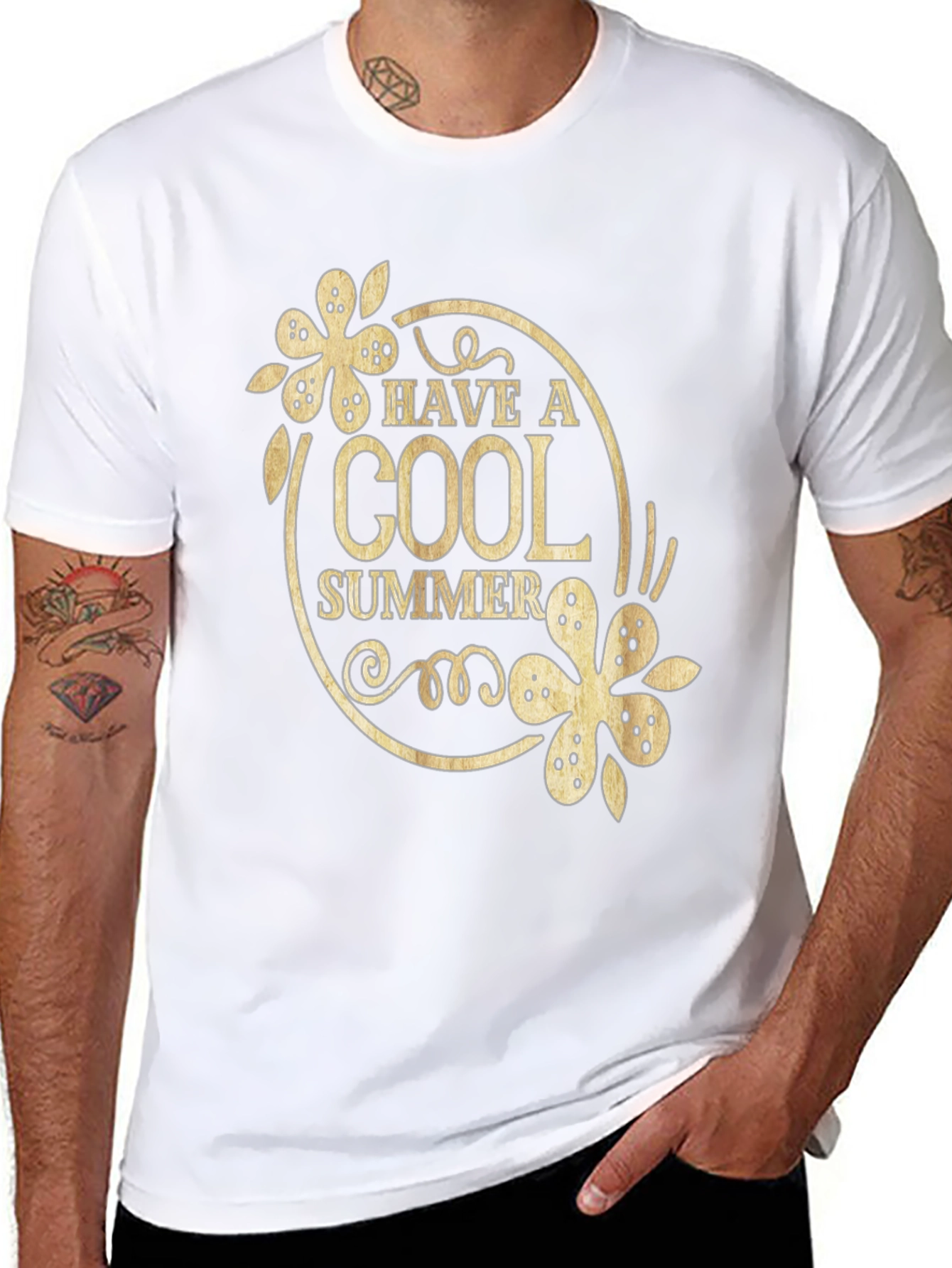 Cool Summer Black Graphic T-Shirt