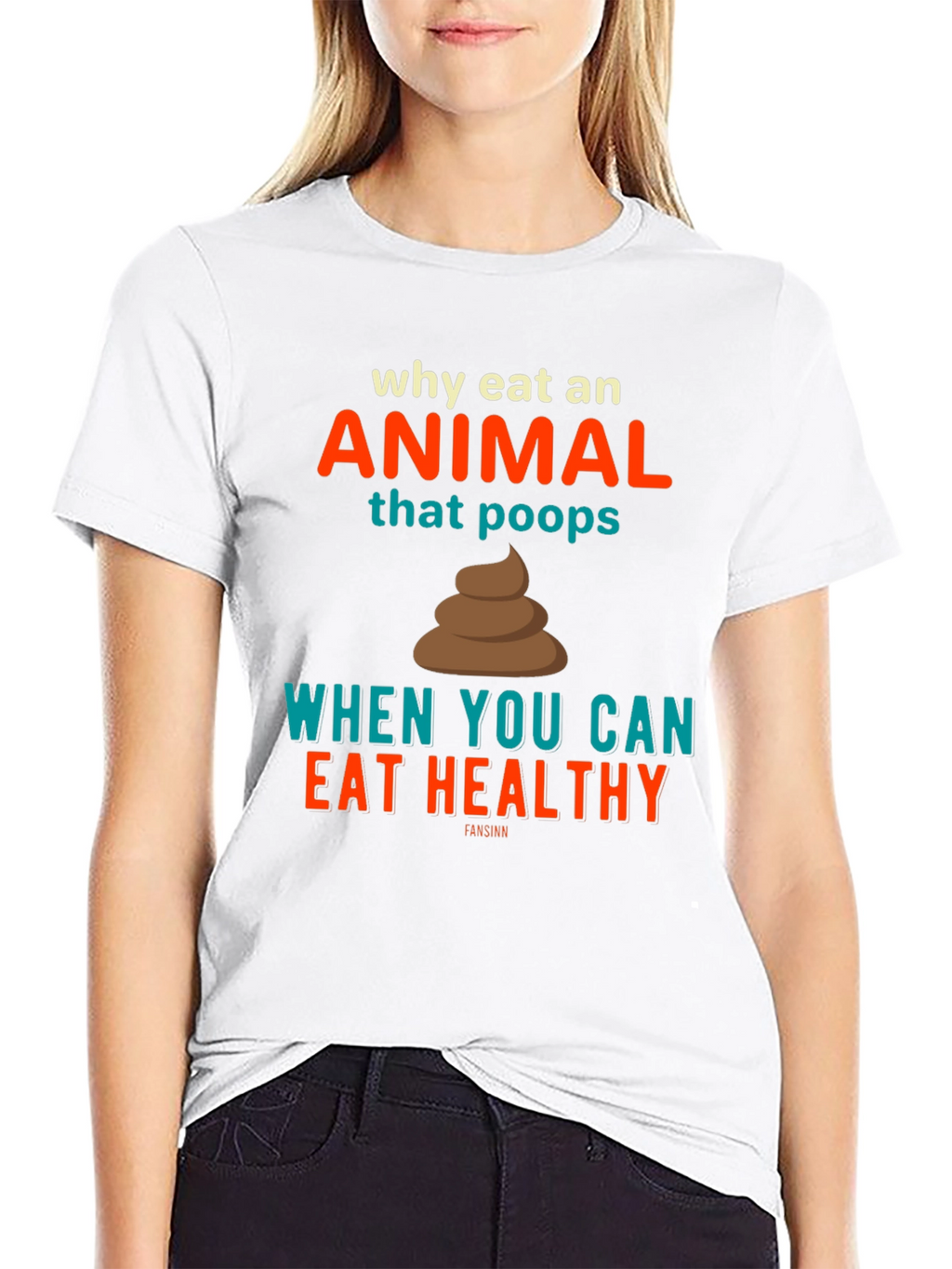 Eat Healthy T-Shirt Vegan Tee Funny Shirt