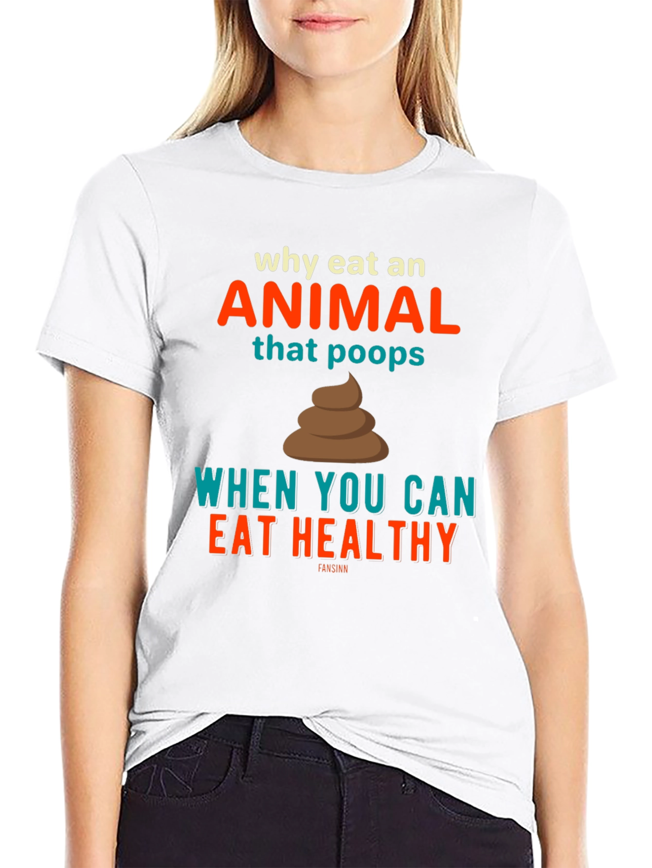 Eat Healthy T-Shirt Vegan Tee Funny Shirt