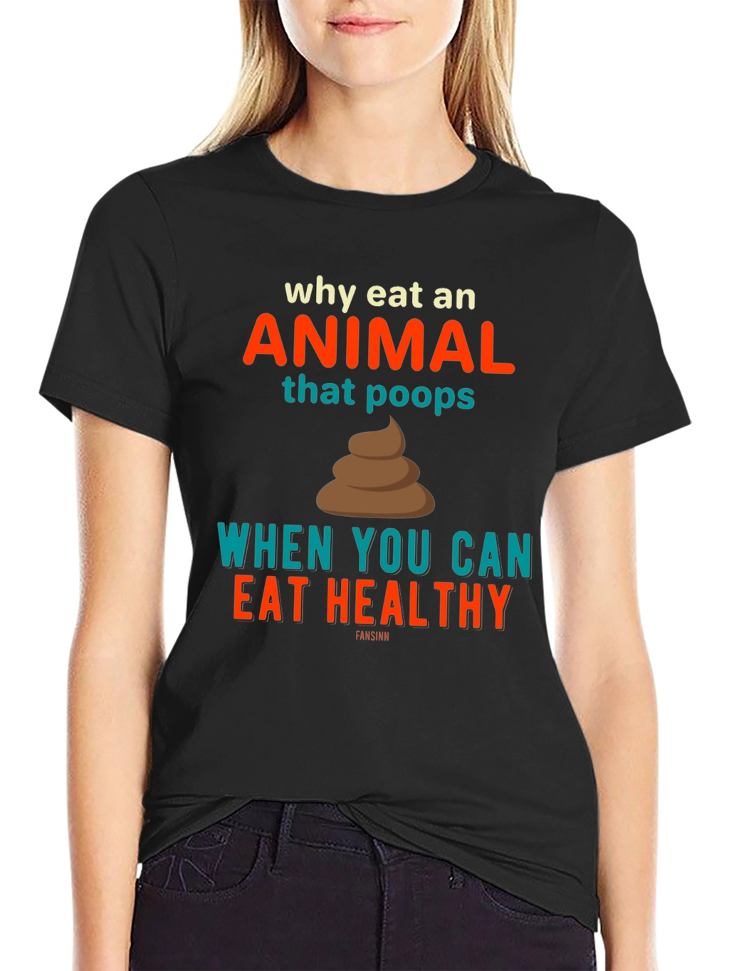 Eat Healthy T-Shirt Vegan Tee Funny Shirt