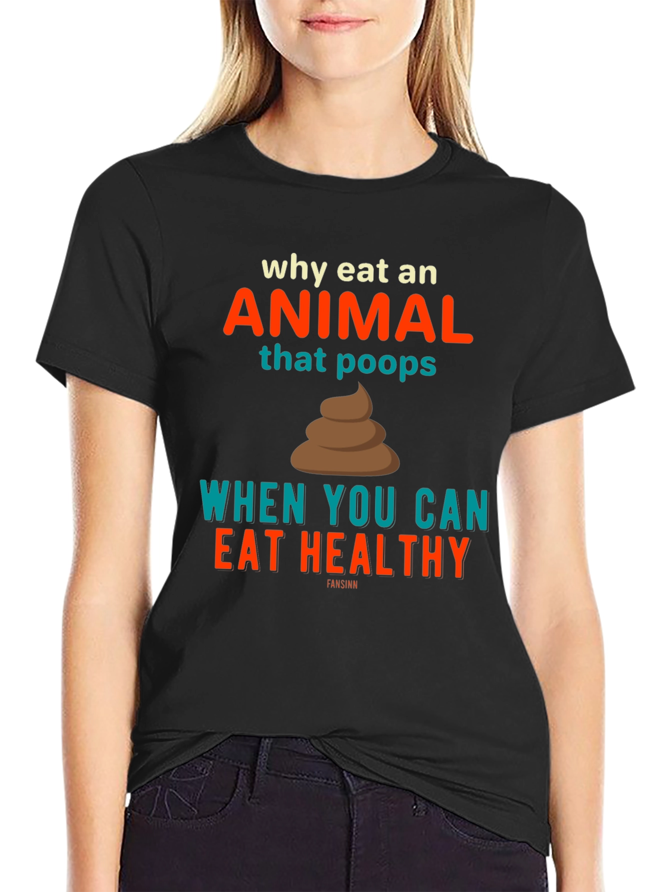Eat Healthy T-Shirt Vegan Tee Funny Shirt