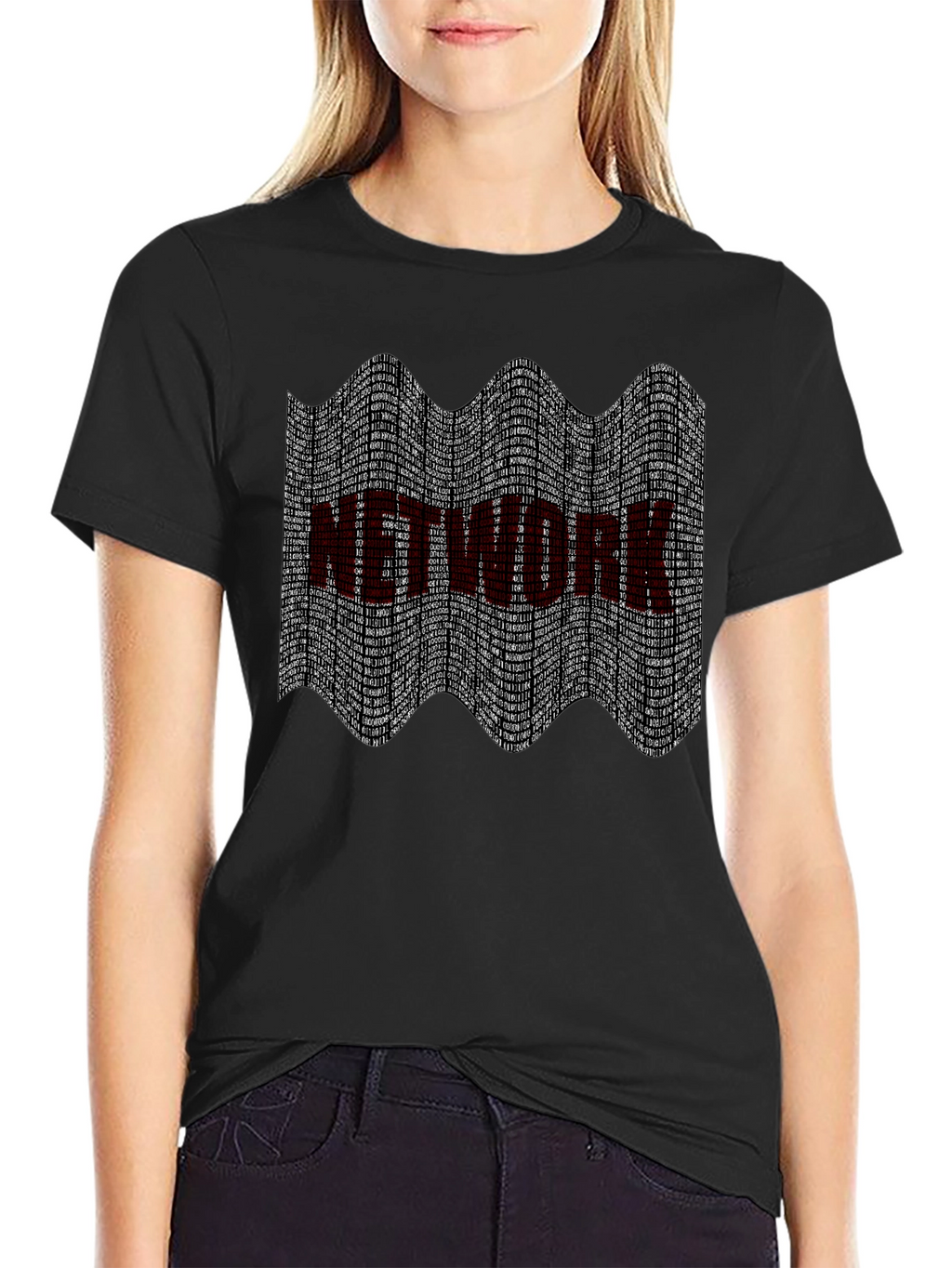 Network Graphic Tee - Black Tech Shirt