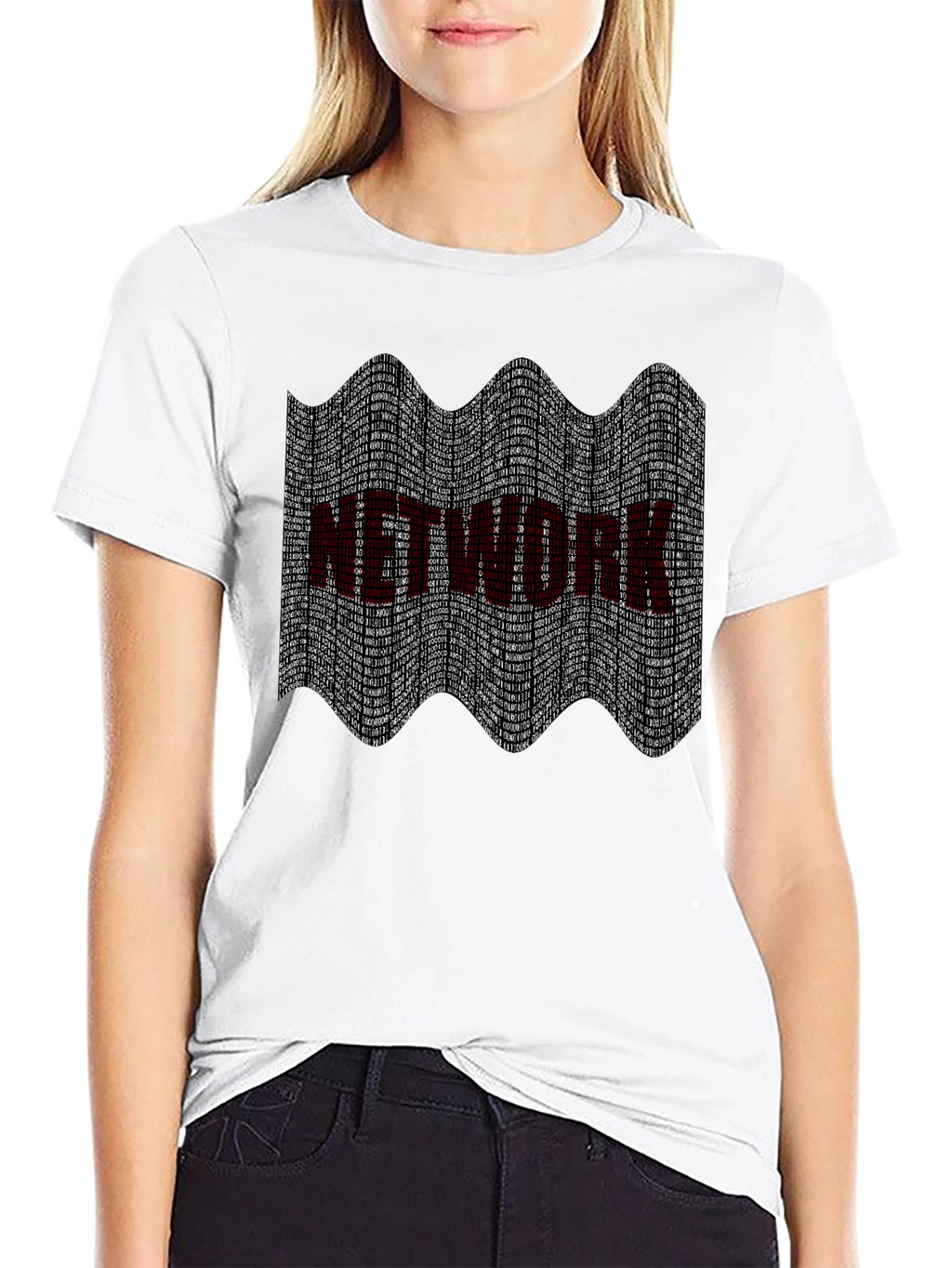 Network Graphic Tee - Black Tech Shirt