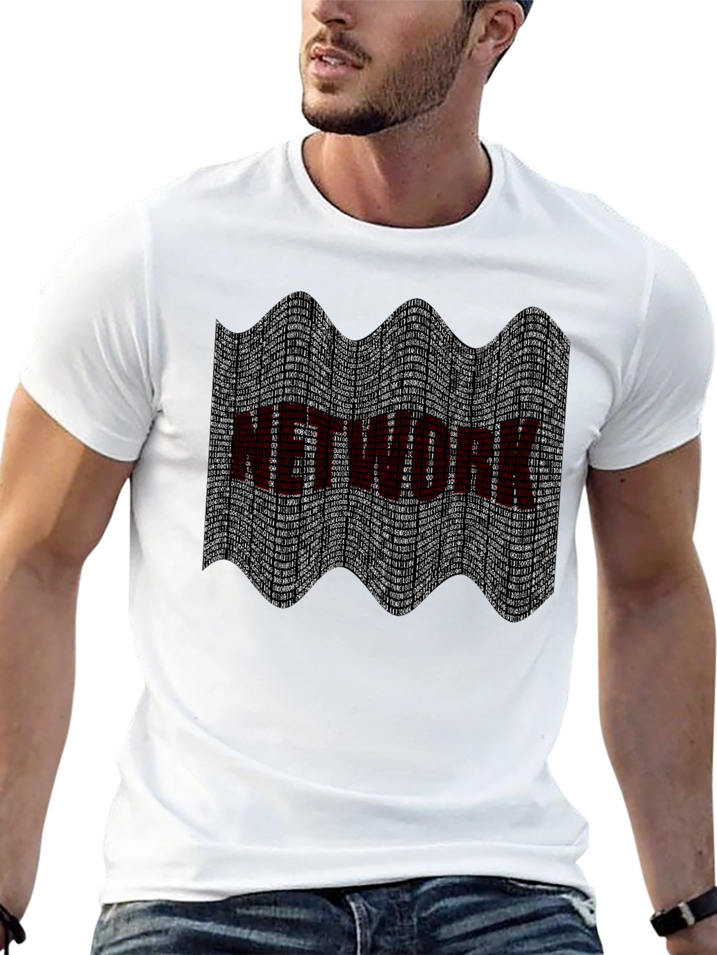 Network Graphic Tee - Black Tech Shirt