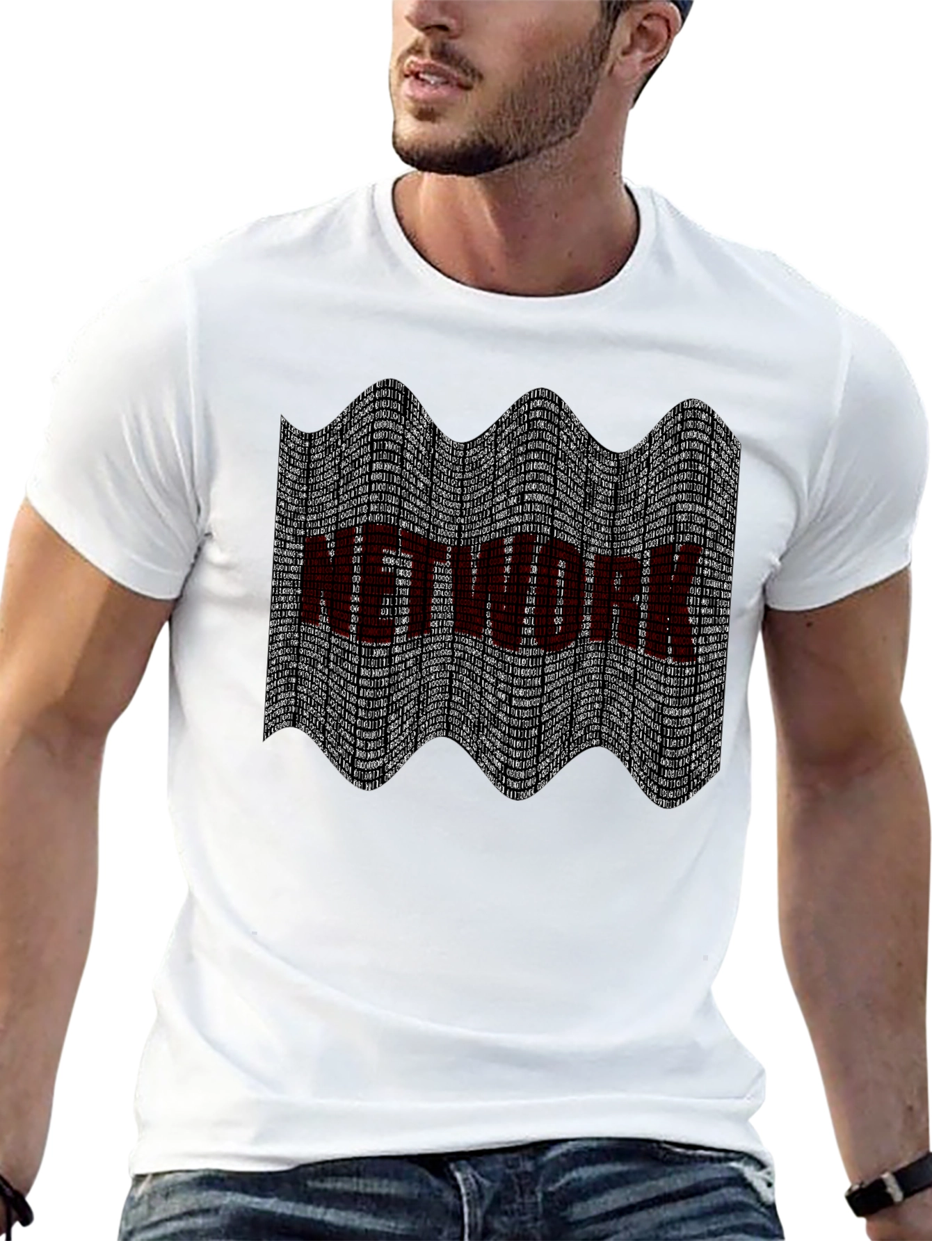 Network Graphic Tee - Black Tech Shirt