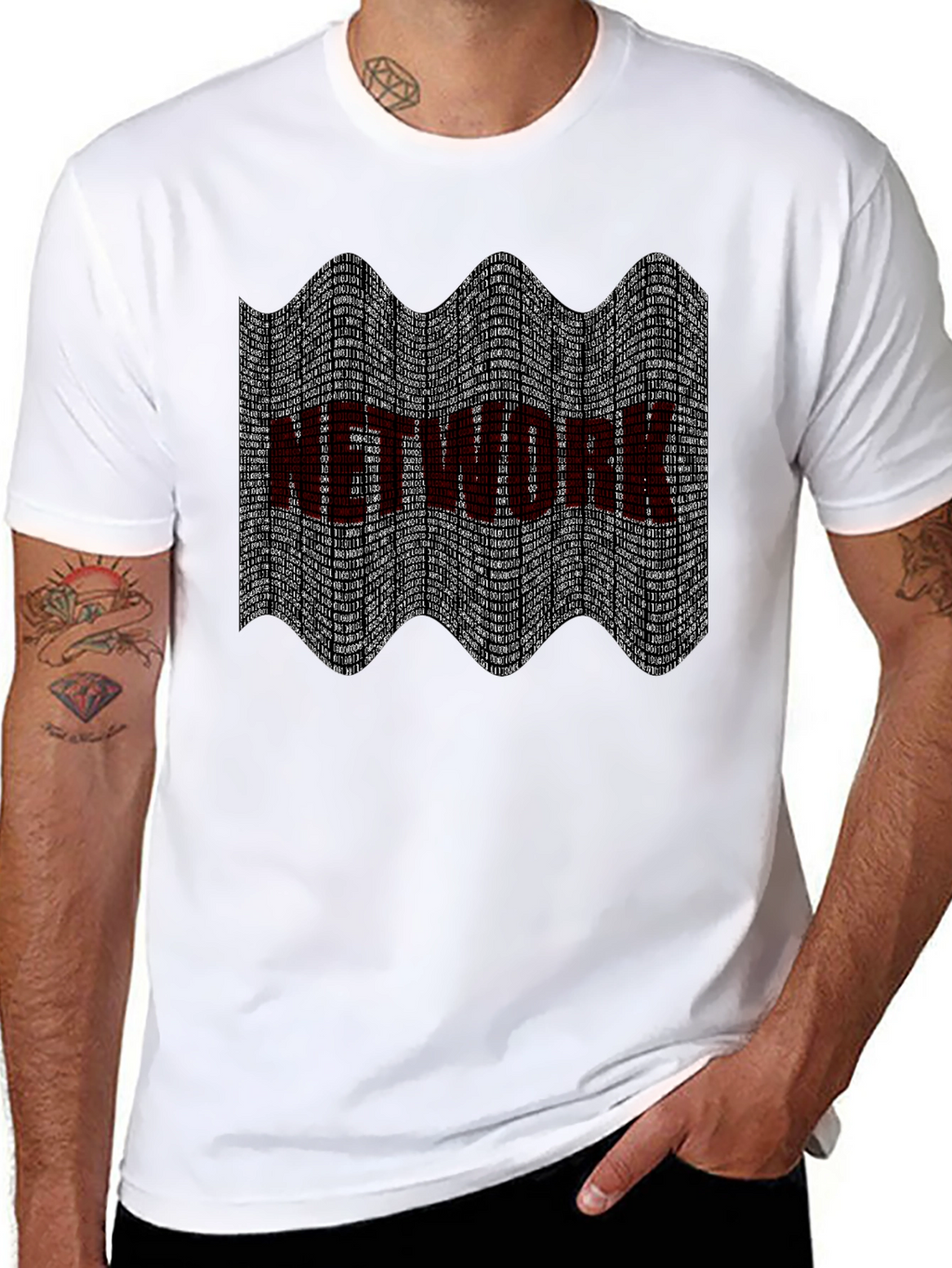 Network Graphic Tee - Black Tech Shirt
