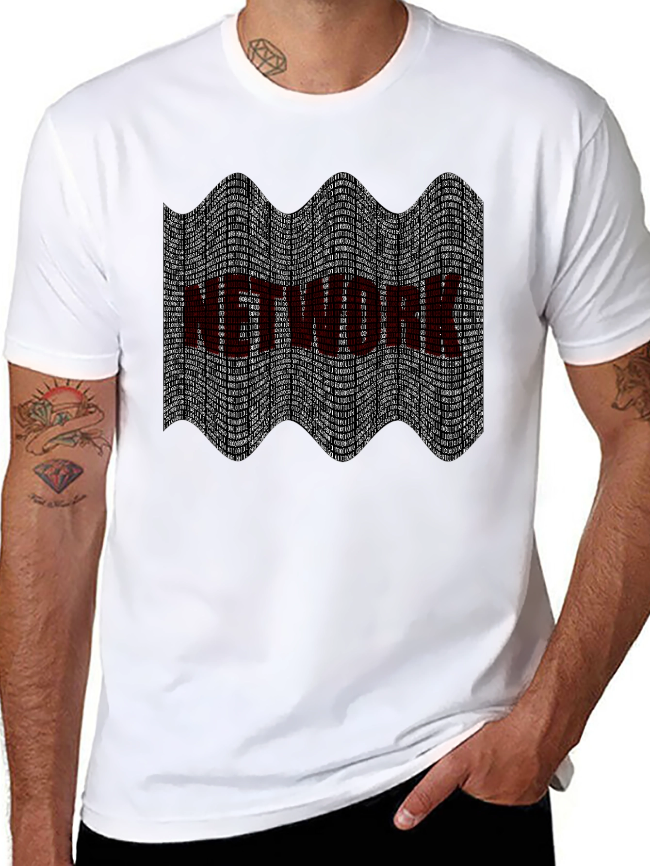 Network Graphic Tee - Black Tech Shirt