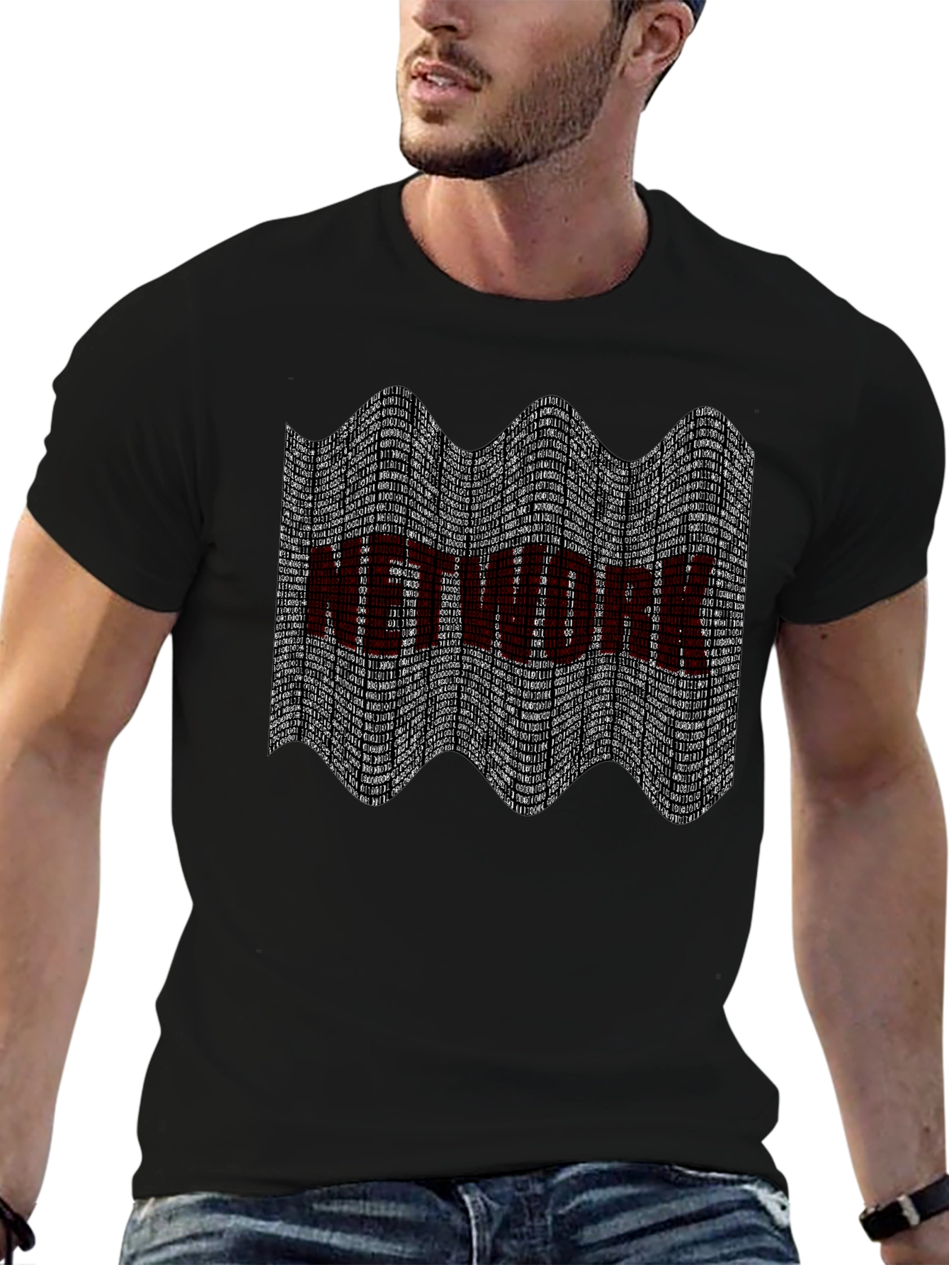Network Graphic Tee - Black Tech Shirt