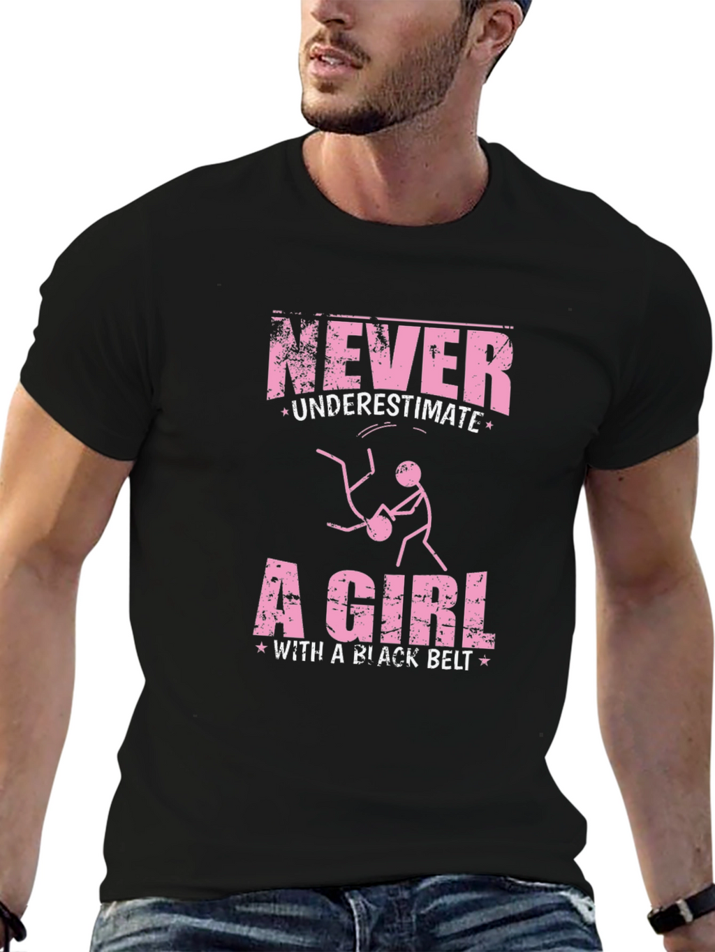 Never Underestimate a Girl With a Black Belt T-Shirt