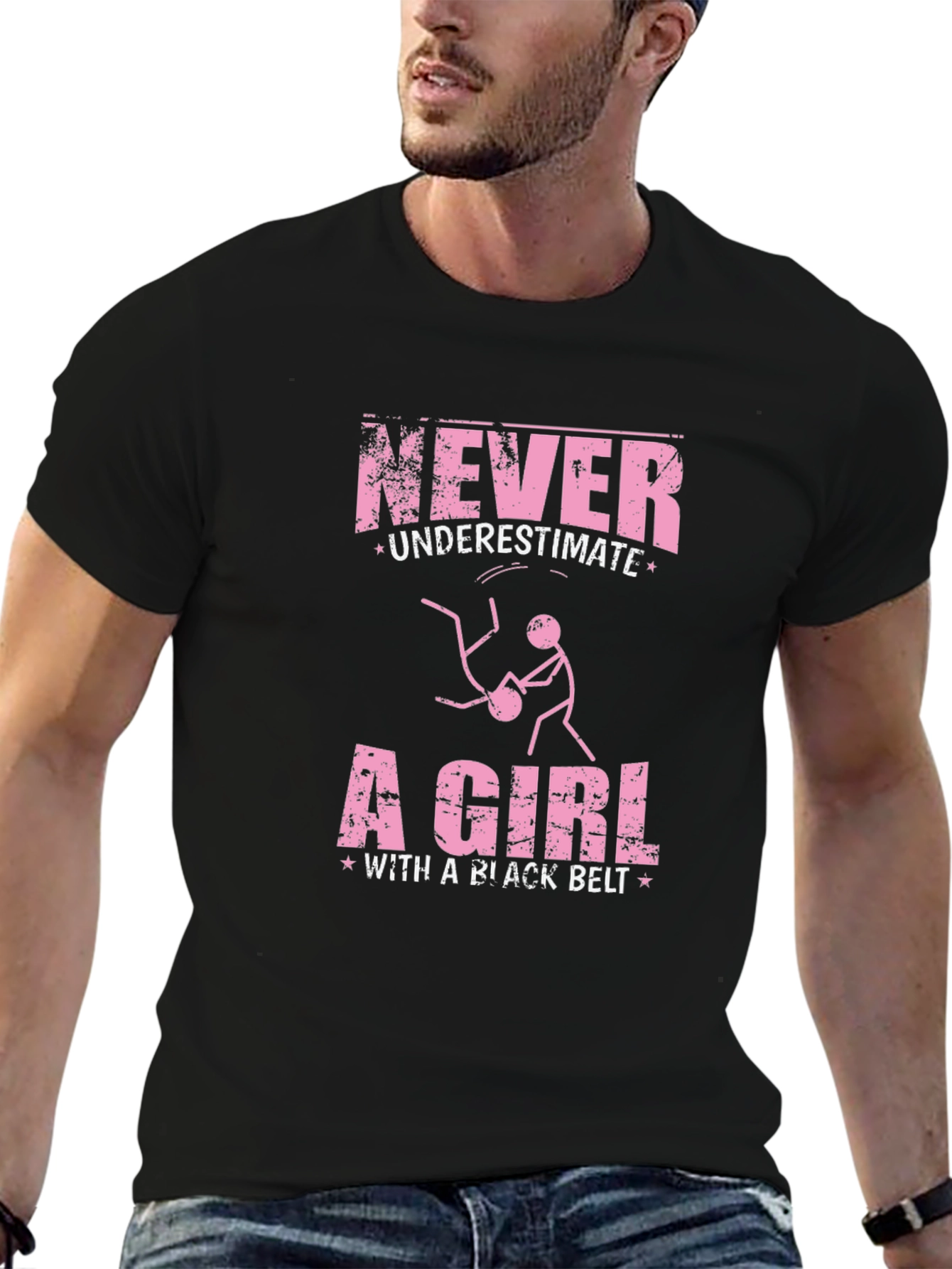 Never Underestimate a Girl With a Black Belt T-Shirt