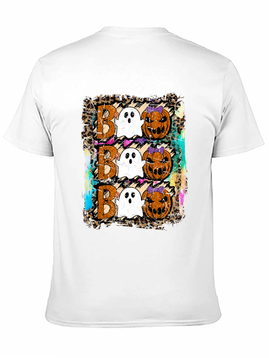 Boo Halloween T-Shirt with Ghosts and Pumpkins