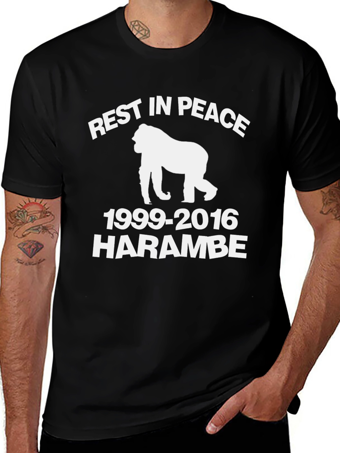 RIP Harambe T-Shirt -  Gorilla Tribute Tee