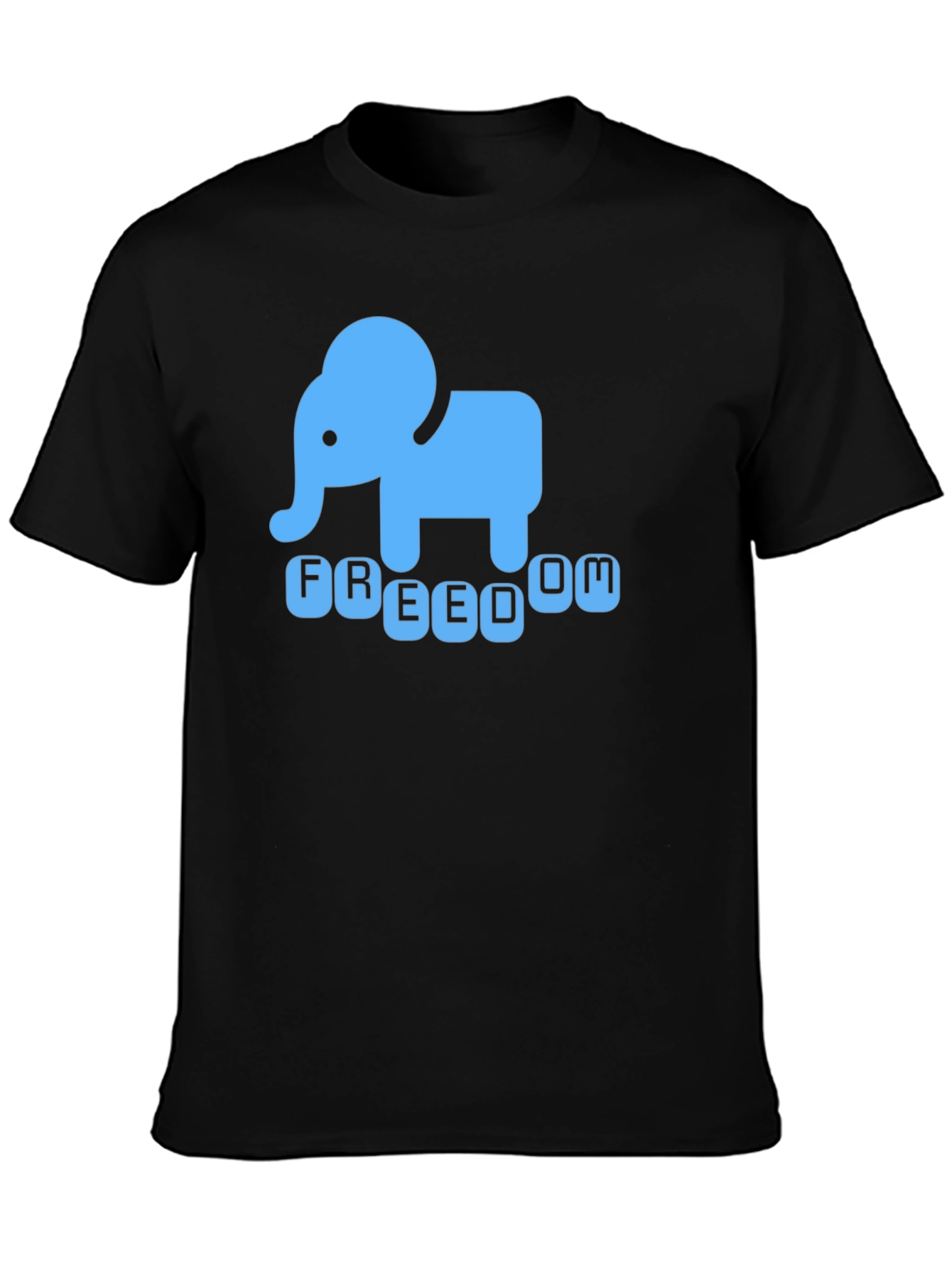 Freedom Elephant Graphic Tee - Black