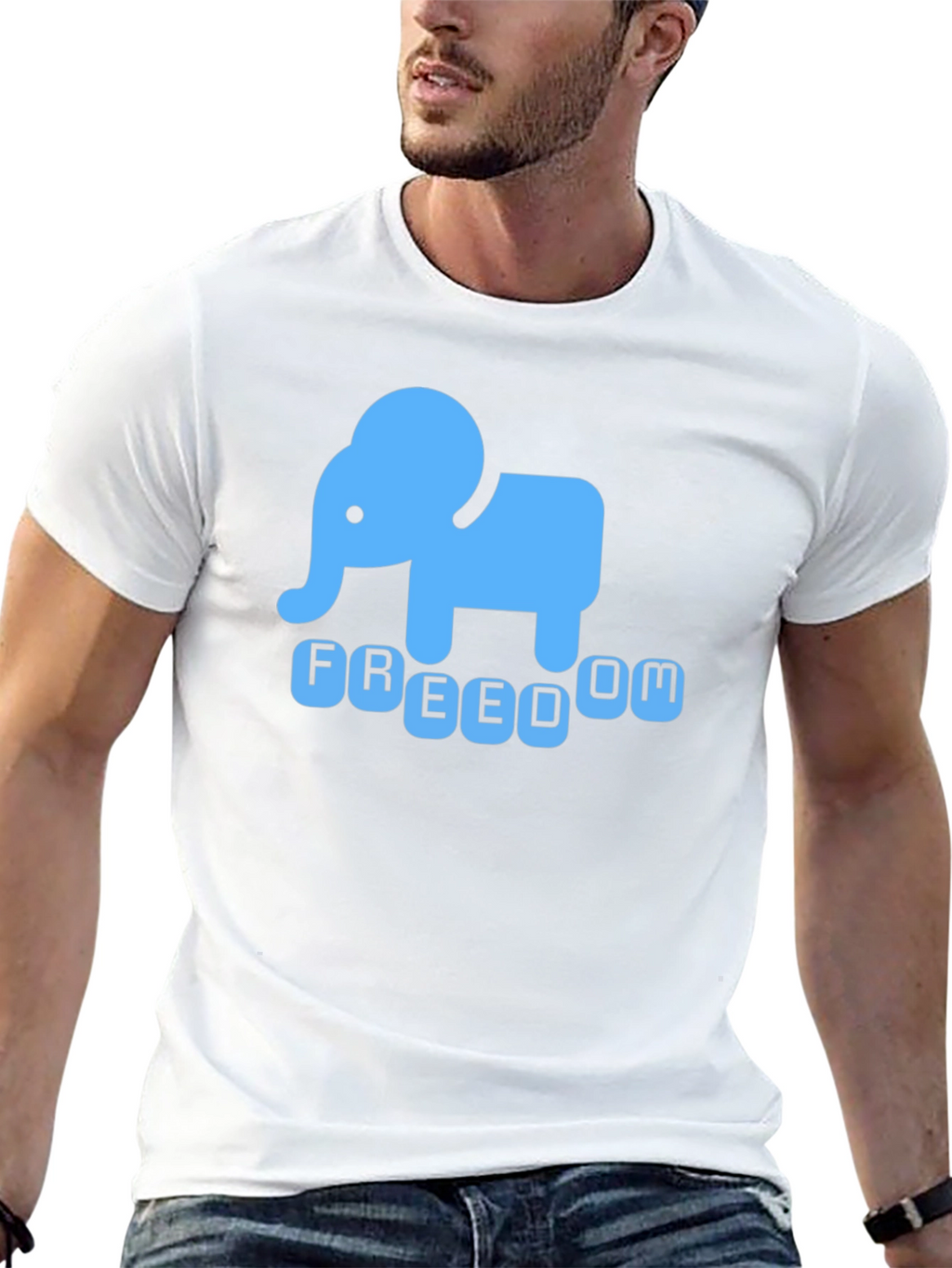 Freedom Elephant Graphic Tee - Black