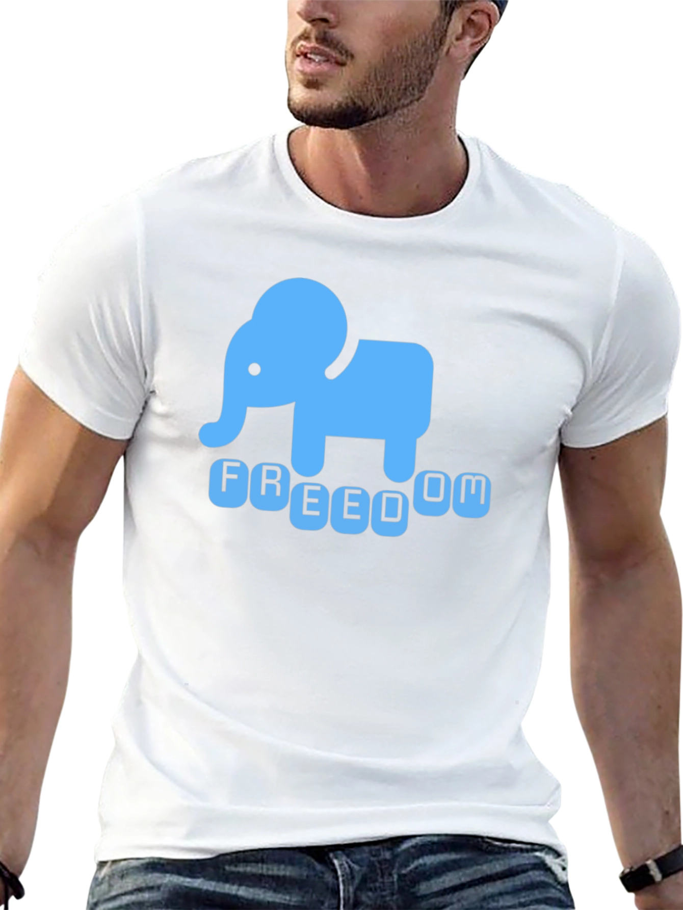 Freedom Elephant Graphic Tee - Black
