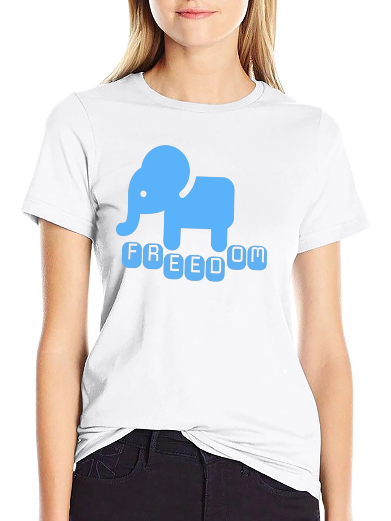 Freedom Elephant Graphic Tee - Black