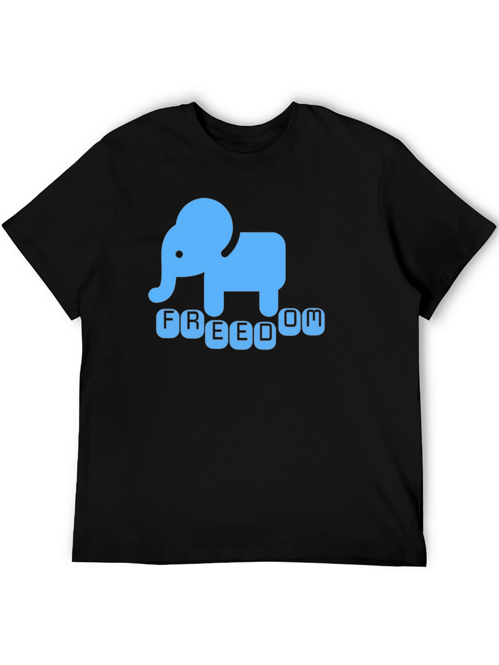 Freedom Elephant Graphic Tee - Black