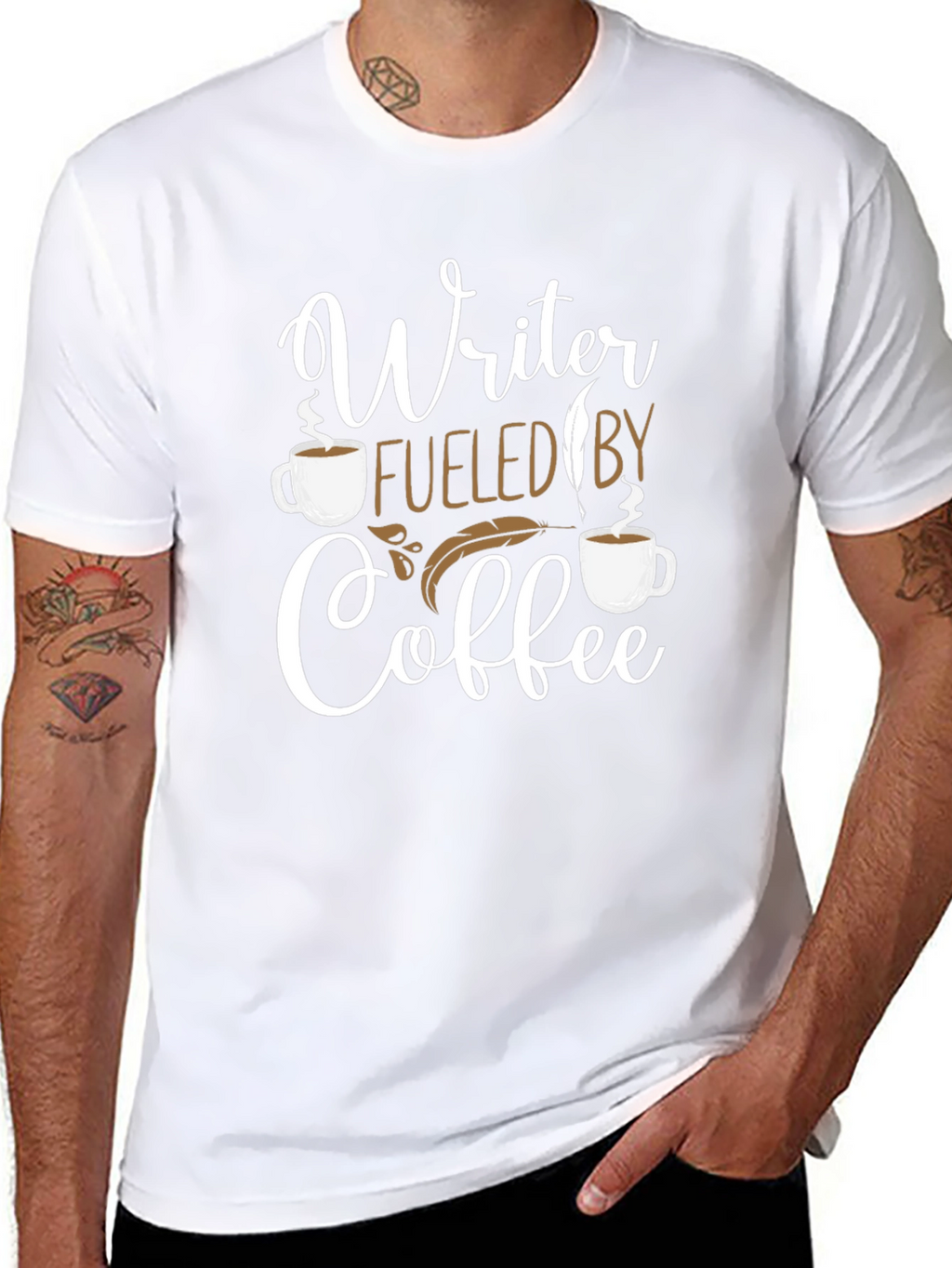 Writer Fueled By Coffee Graphic T-Shirt