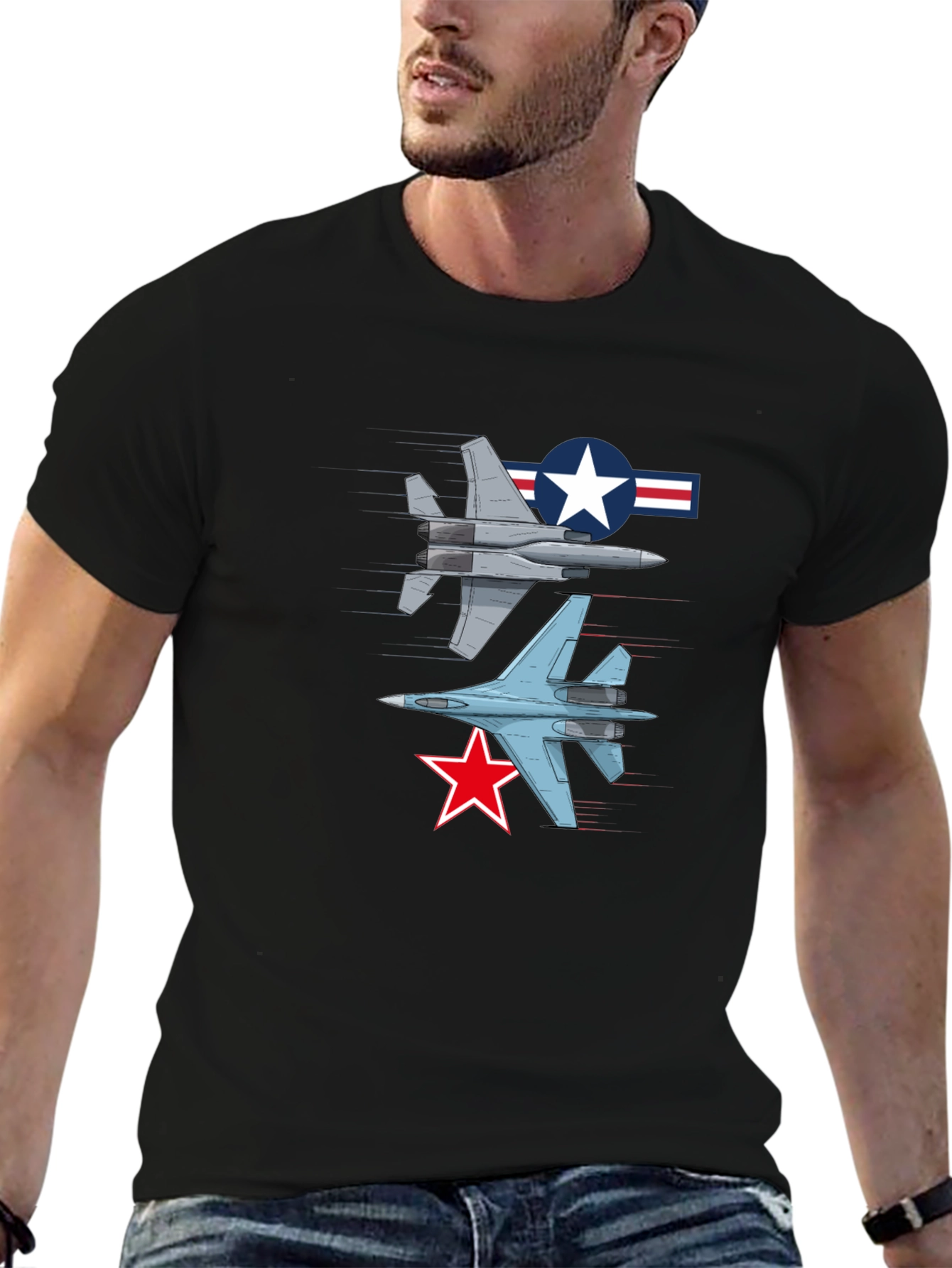 Jet Fighter Graphic T-Shirt